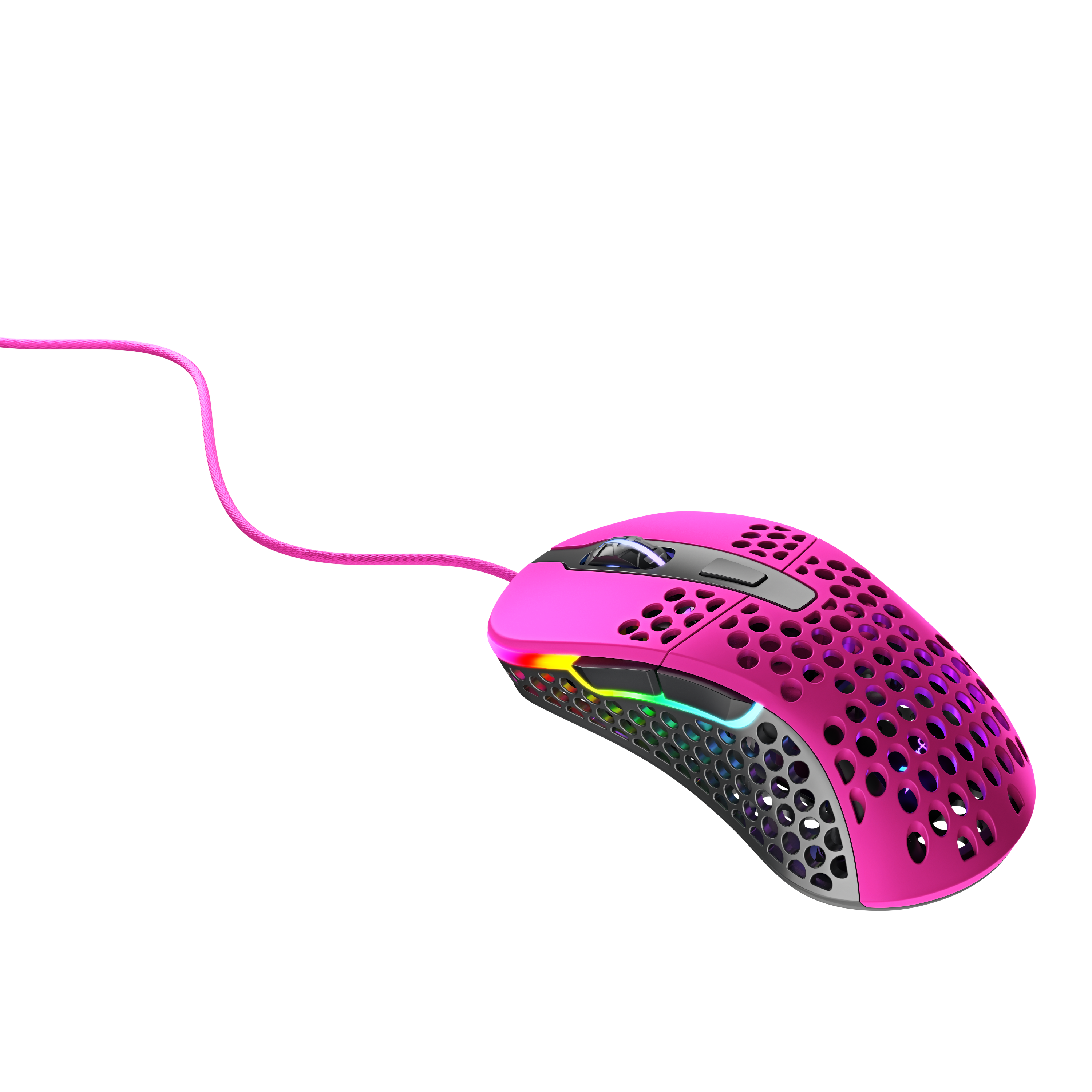 Cherry XTRFY M4 RGB kabelgebundene Gaming Maus USB Pink