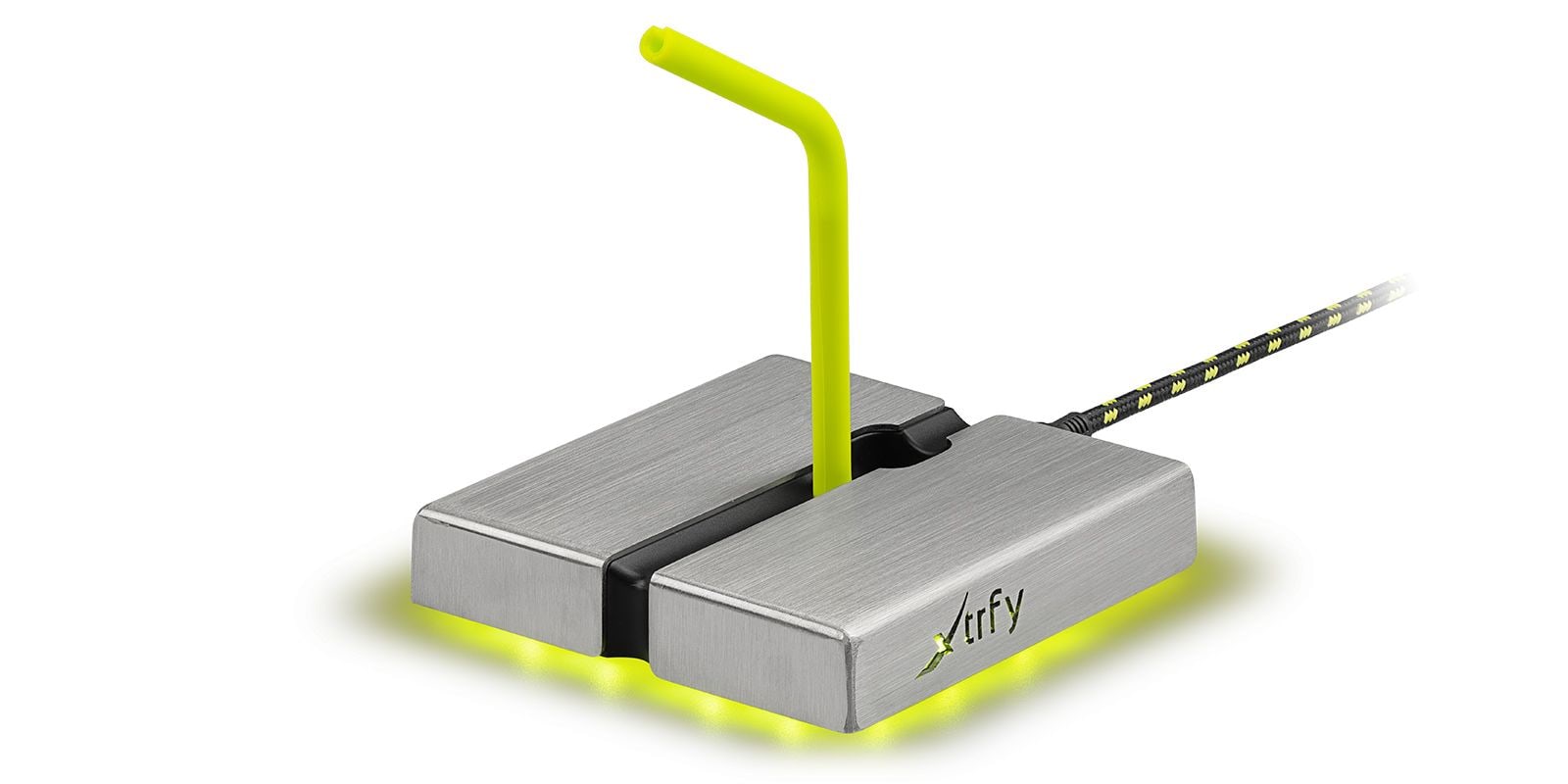 Cherry XTRFY B1 Mouse Bungee Mauskabelhalterung mit LED Silber/Grün