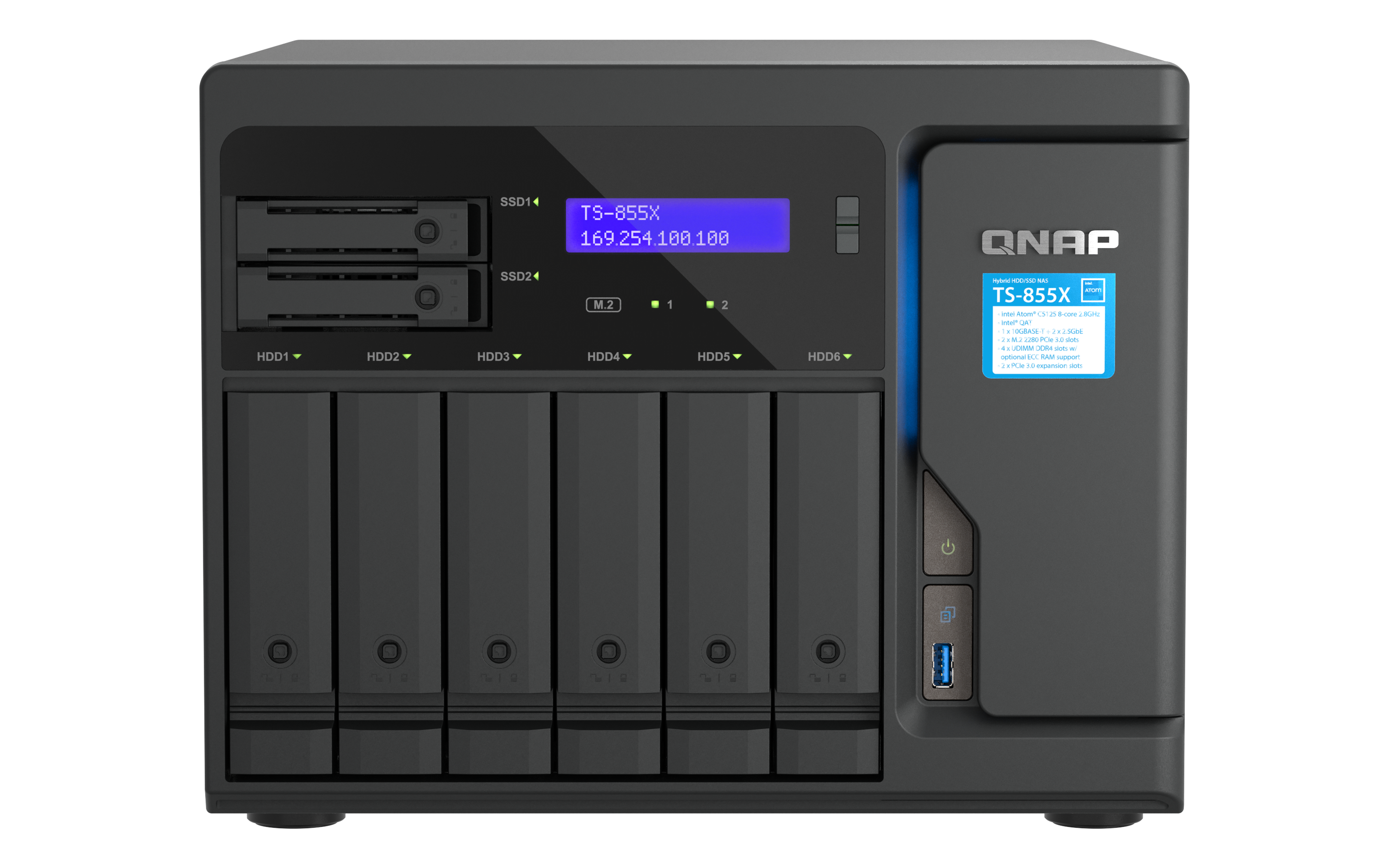 Qnap Ts-855X-8G Nas System 8-Bay Größe 8