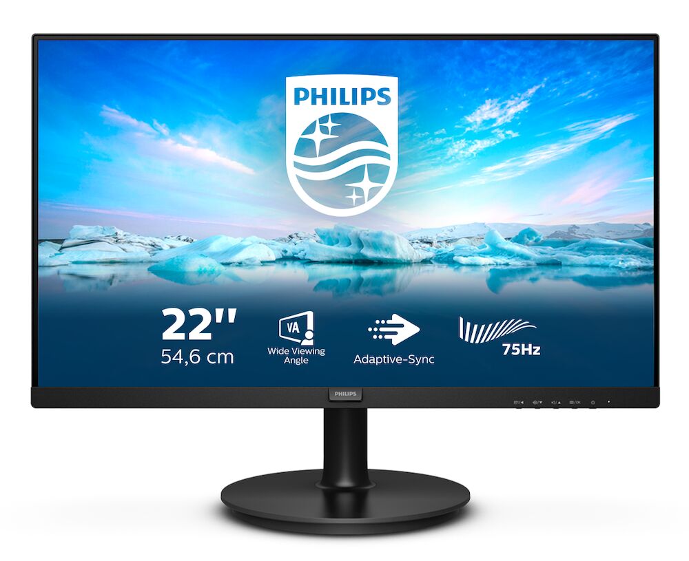 Image of 22" Philips V-line 222V8LA - 1920x1080 (FHD) - 75Hz - VA