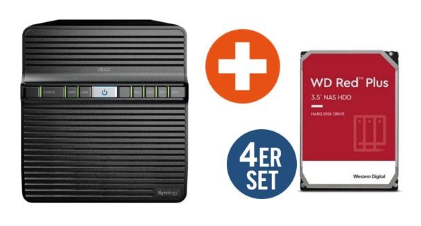 Synology Ds423 Nas System 4-Bay 64 Tb Inkl. 4X 16 Tb Hdd Hat3310-16T Ds423 + 4X Hat3310-16T - Bild 18