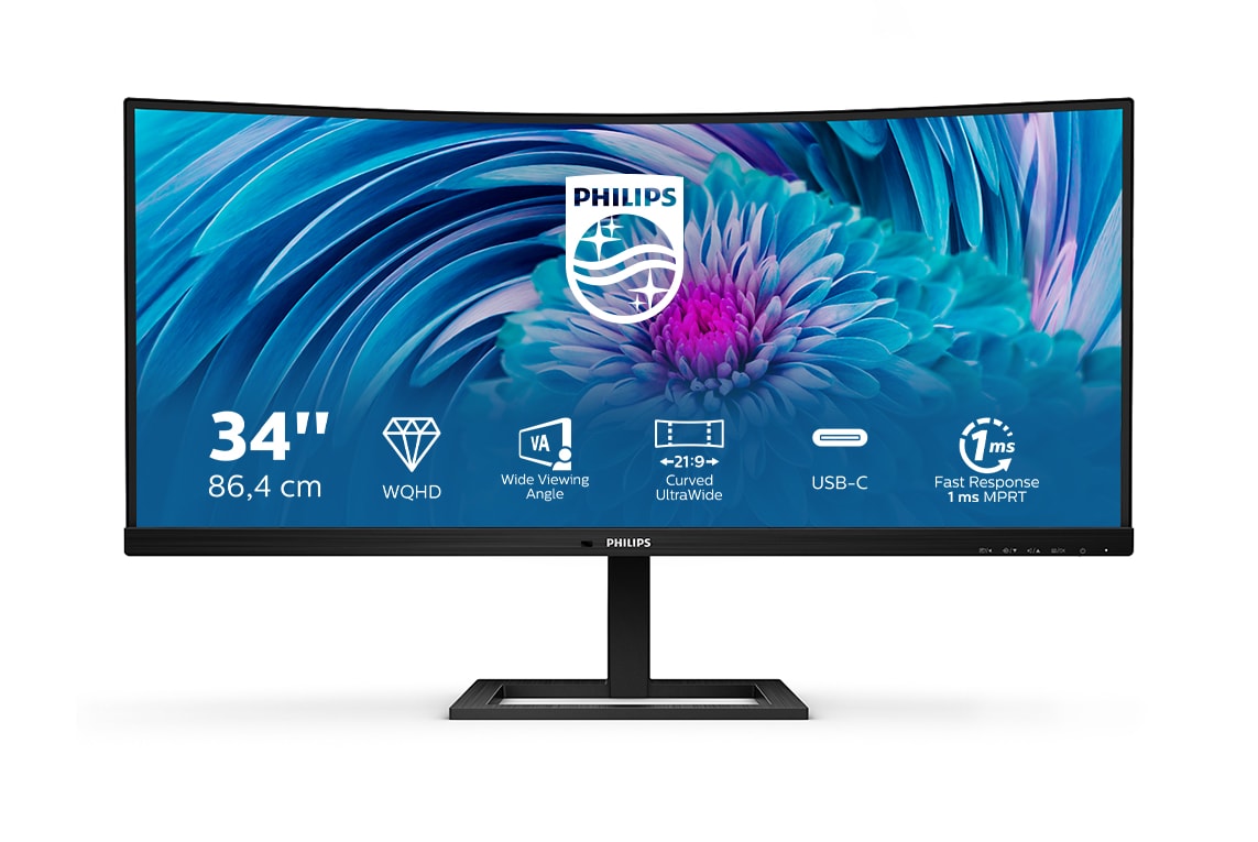 Philips Monitor E Line 346E2cuae 34" Wqhd+ 100Hz Va Curved Usb-C 1Ms Freesync Premium - Image 6