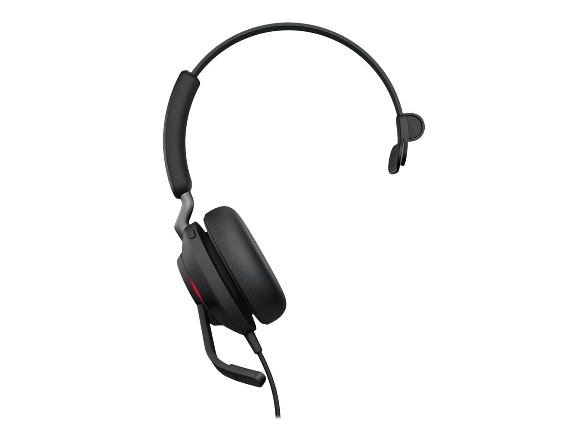 Jabra Evolve2 40 SE, Einseitiges Headset, Kabelgebunden Incl. Verlängerungskabel (1,2 m), USB-C-Anschluss, 3 Mikrofone, Geräuschisolierendes Design, U - Bild 4