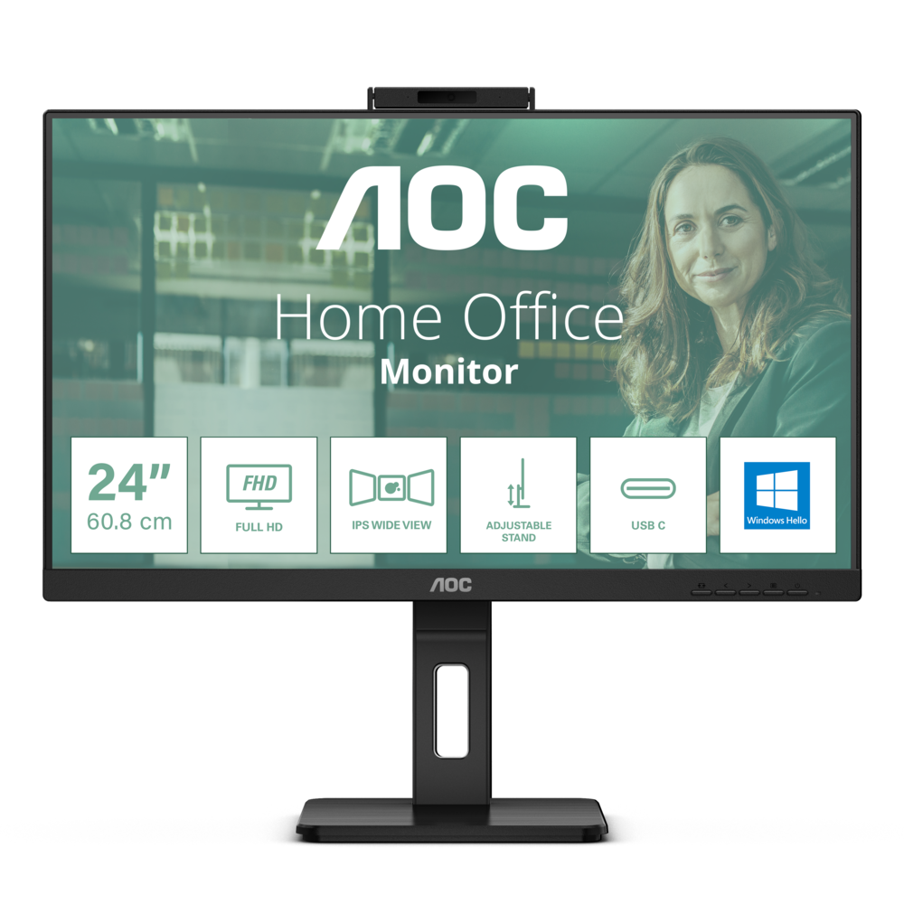 Image of 24" AOC Pro-line 24P3CW - 1920x1080 (FHD) - 75Hz - IPS - 65W USB-C