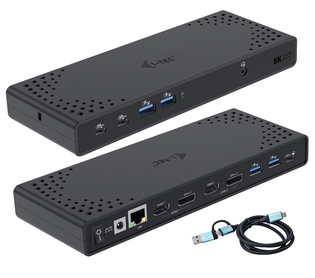 I-Tec Dockingstation Gen2 Usb 3.0 / Usb-C / Thunderbolt 3 Dual Display + Stromversorgung 100W - Bild 3