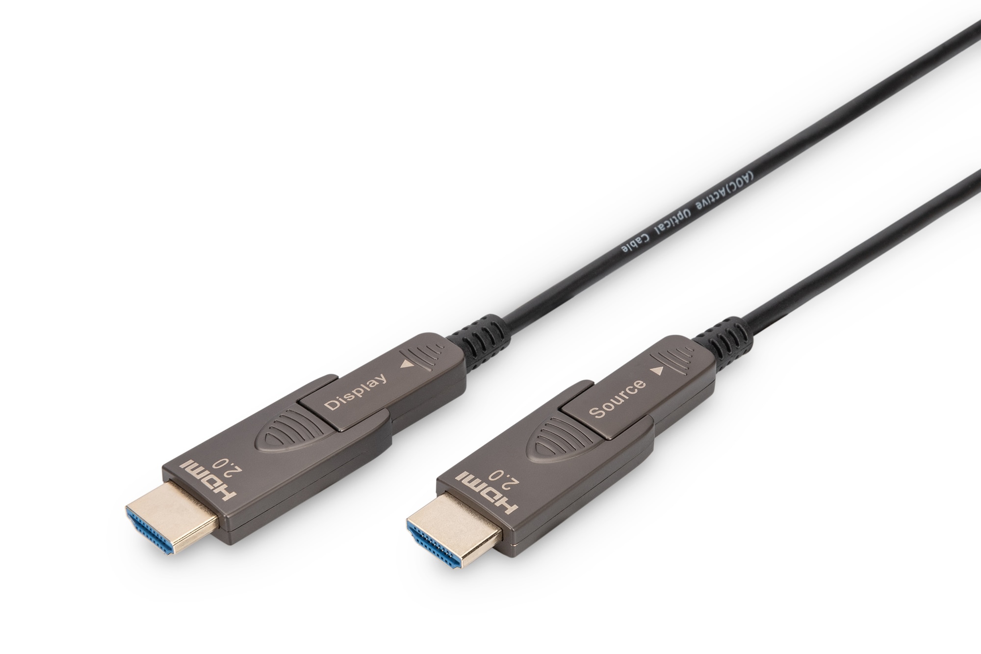 DIGITUS 4K HDMI AOC Verbindungskabel HDMI auf HDMI Abnehmbare Stecker 4K 15m