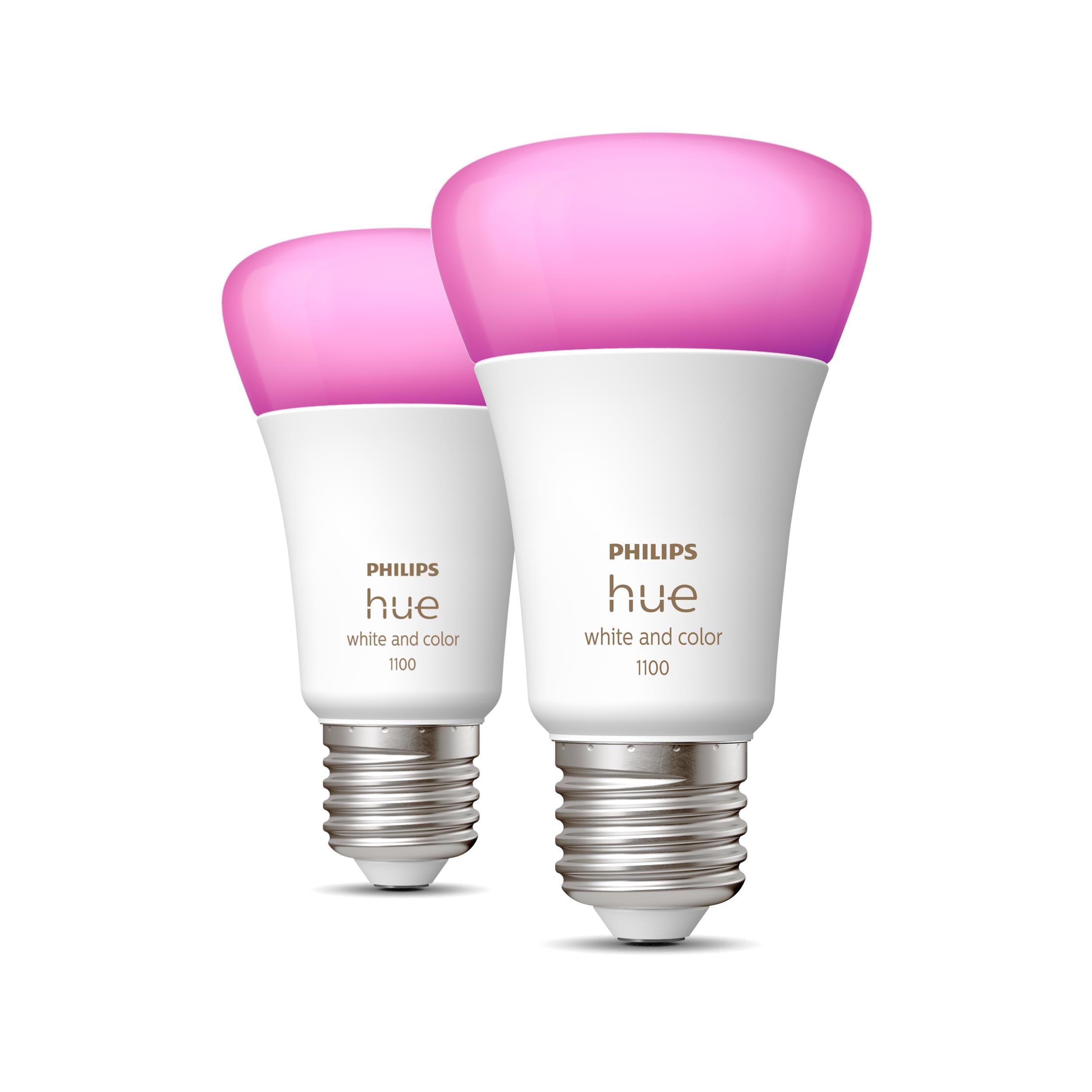 Philips Hue White & Color Ambiance E27 806Lm 75W, 4Er Pack + Bridge V2 Größe 4 Licht - Bild 10