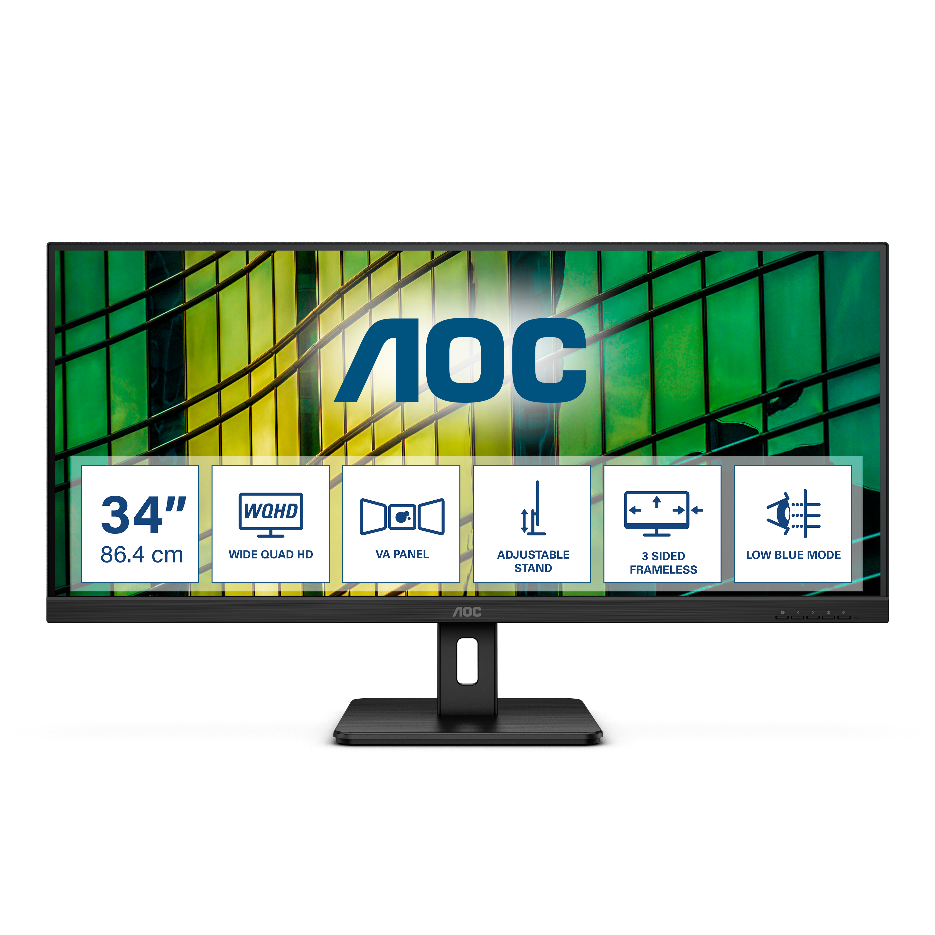 Image of 34" AOC U34E2M - 3440x1440 (UWQHD) - 100Hz - VA