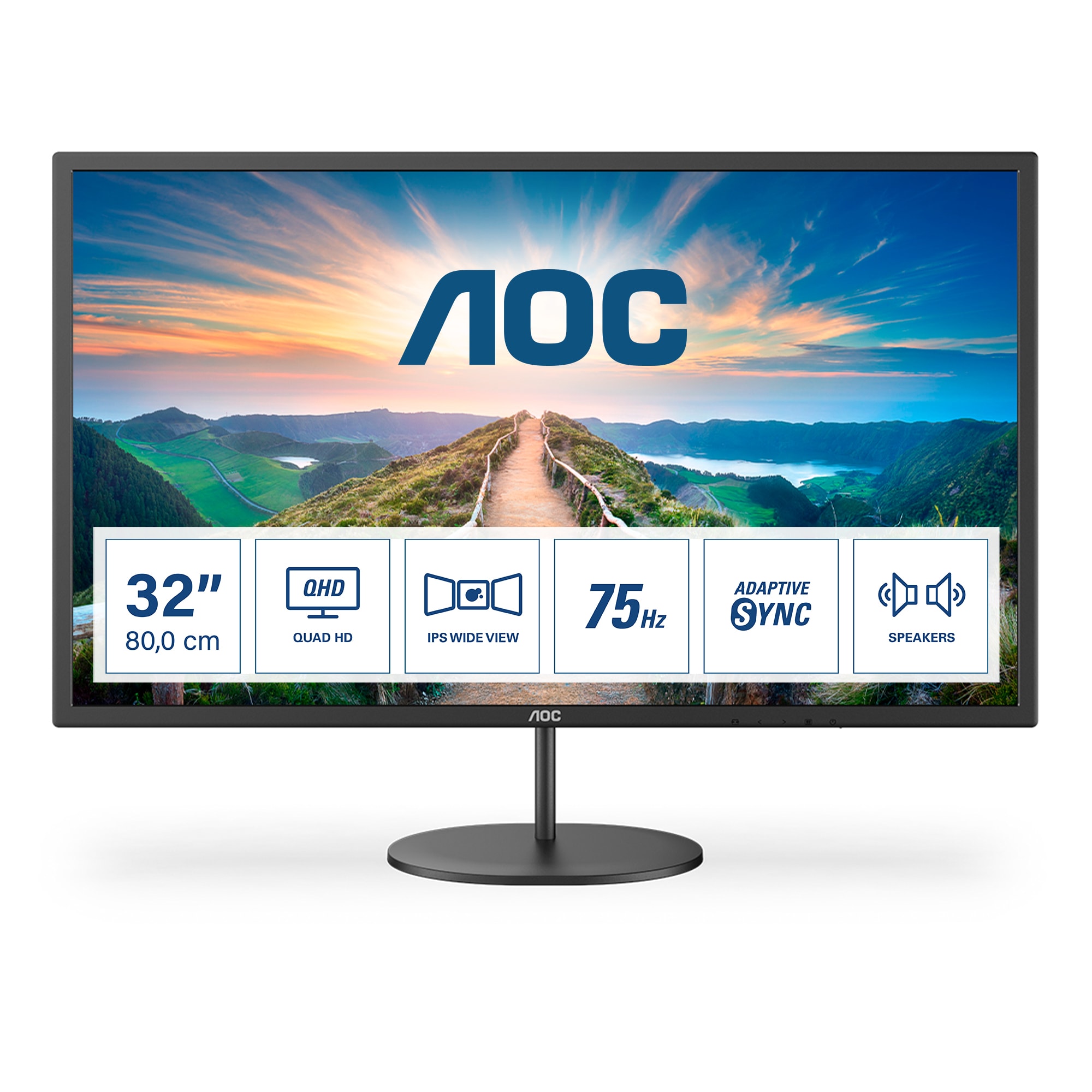 AOC Q32V4 31.5 Zoll WQHD IPS LED 16:9 75 Hz Office Monitor