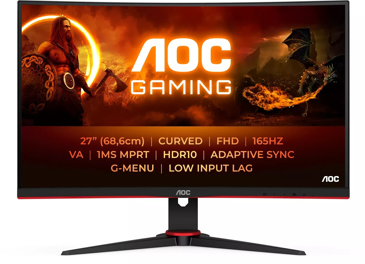 Image of AOC C27G2E 27 Zoll Full HD Curved VA LED 16:9 165 Hz Gaming Monitor