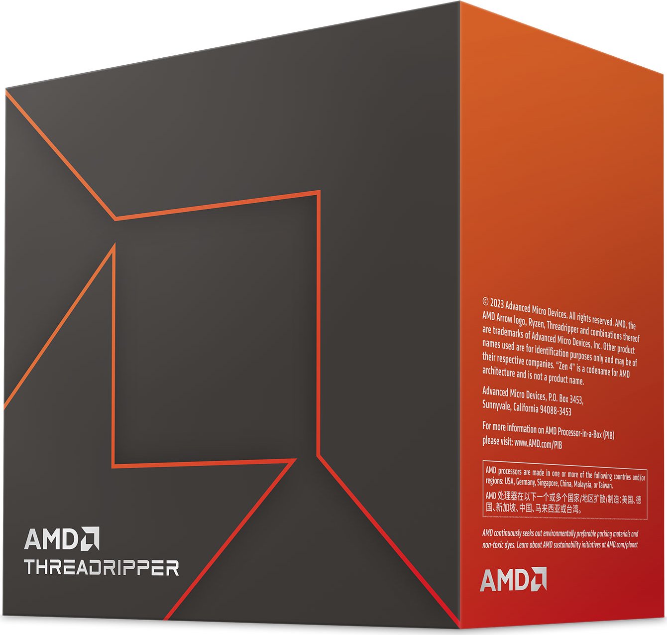 Image of AMD Ryzen Threadripper 7960X CPU - 24 Kerne - 4.2 GHz - AMD sTR5 - AMD Boxed (ohne Kühler)