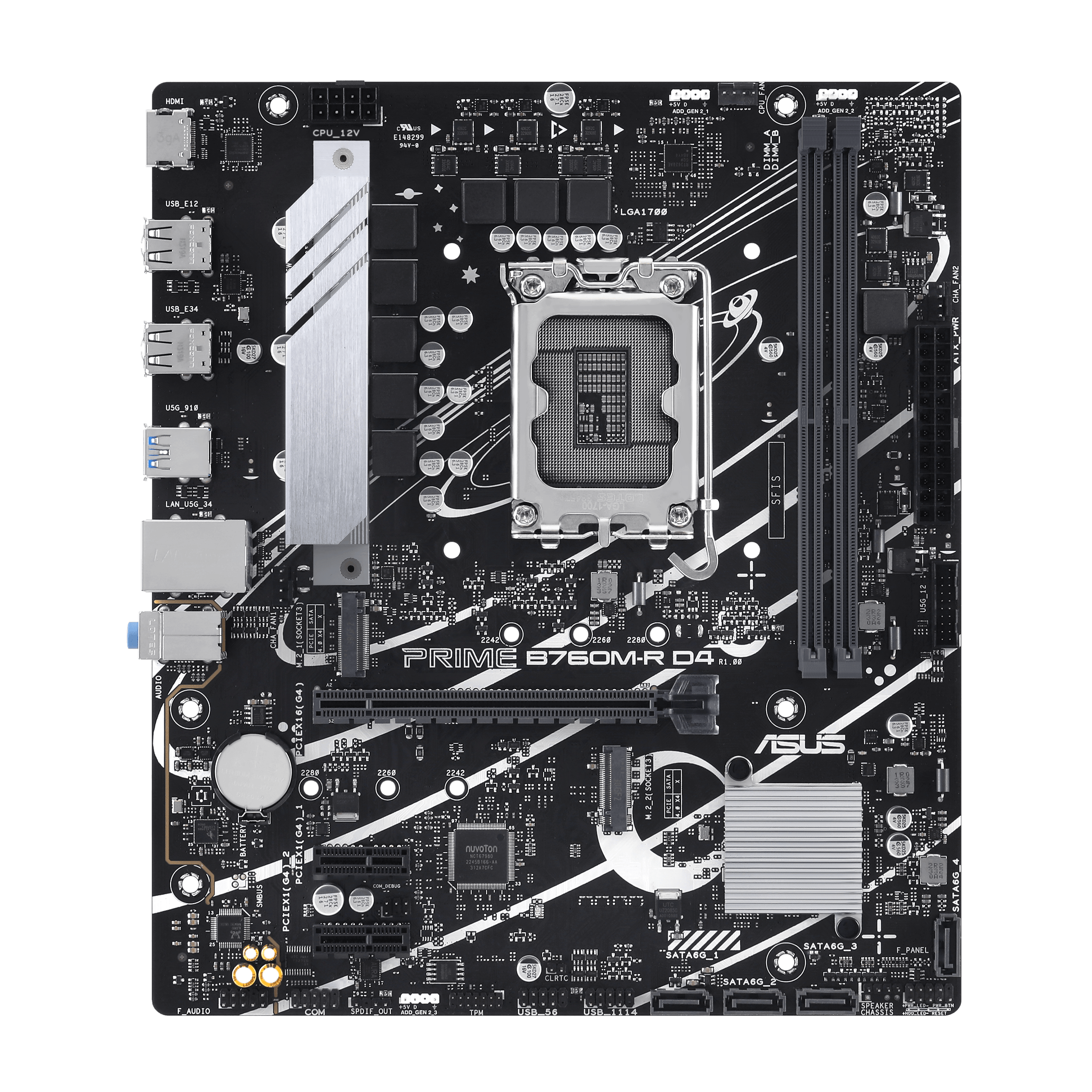 ASUS PRIME B760M-R D4 mATX Mainboard Sockel 1700 HDMI/USB-A 90MB1HA0-M0EAY0