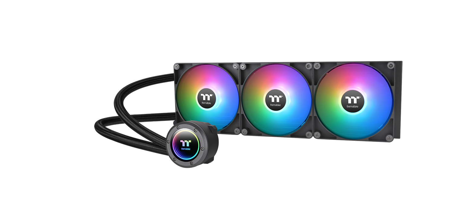 Thermaltake TH420 V2 ARGB Sync AIO CPU Wasserkühlung 420mm, Infinity Mirror, 3x CT140 ARGB PWM, hoher Luftstrom 84,32 CFM, Mainboard Sync, Intel/AMD - Bild 3