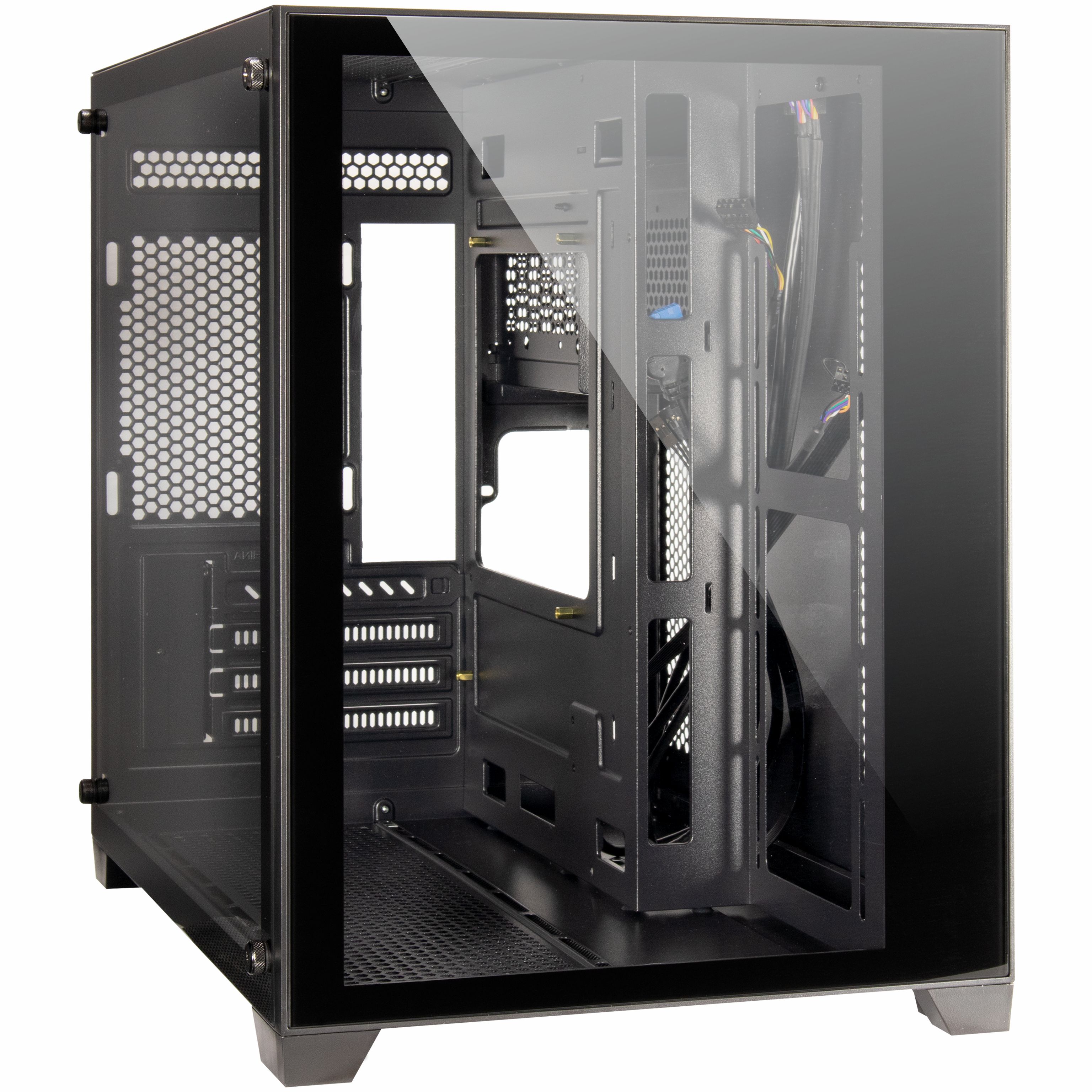 Inter-Tech C-501 Aspect Gaming Gehäuse, Tempered Glass, Größe 9 Schwarz