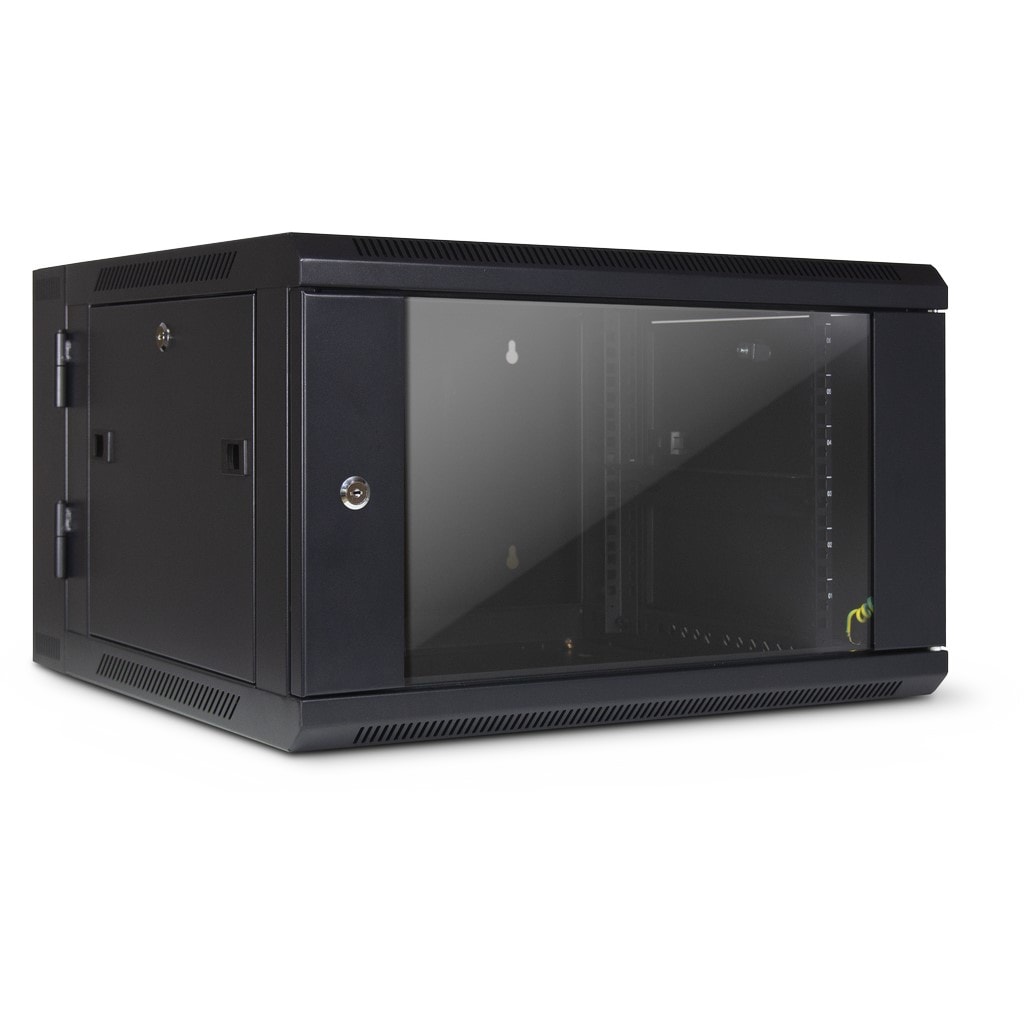 Inter-Tech Sma-6606 Wandgehäuse, Tempered Glass, Größe 6 Schwarz