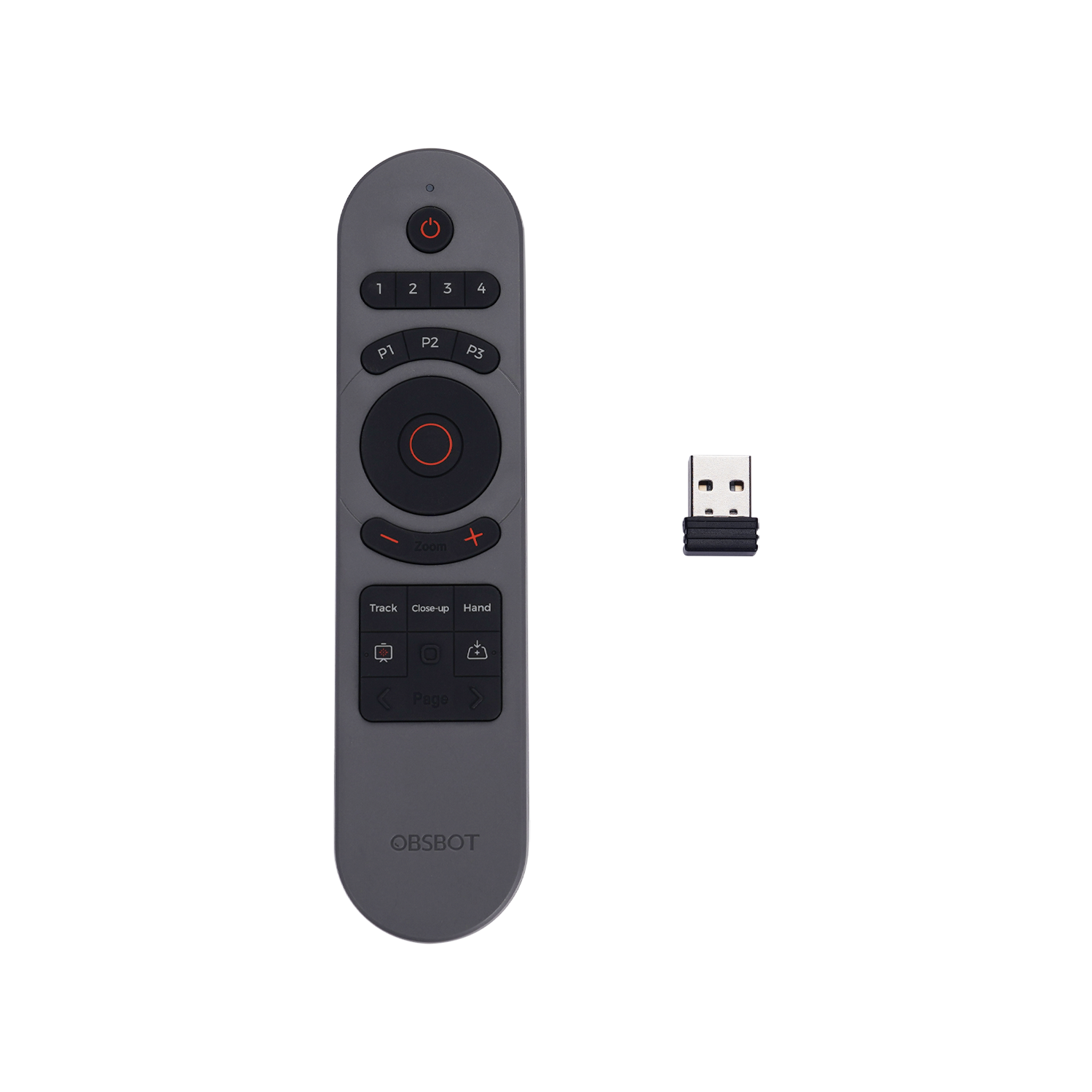 Obsbot Tiny Smart Remote 2 (Gerätespezifische Fernbedienung, Infrarot), Fernbedienung, Grau - Image 4