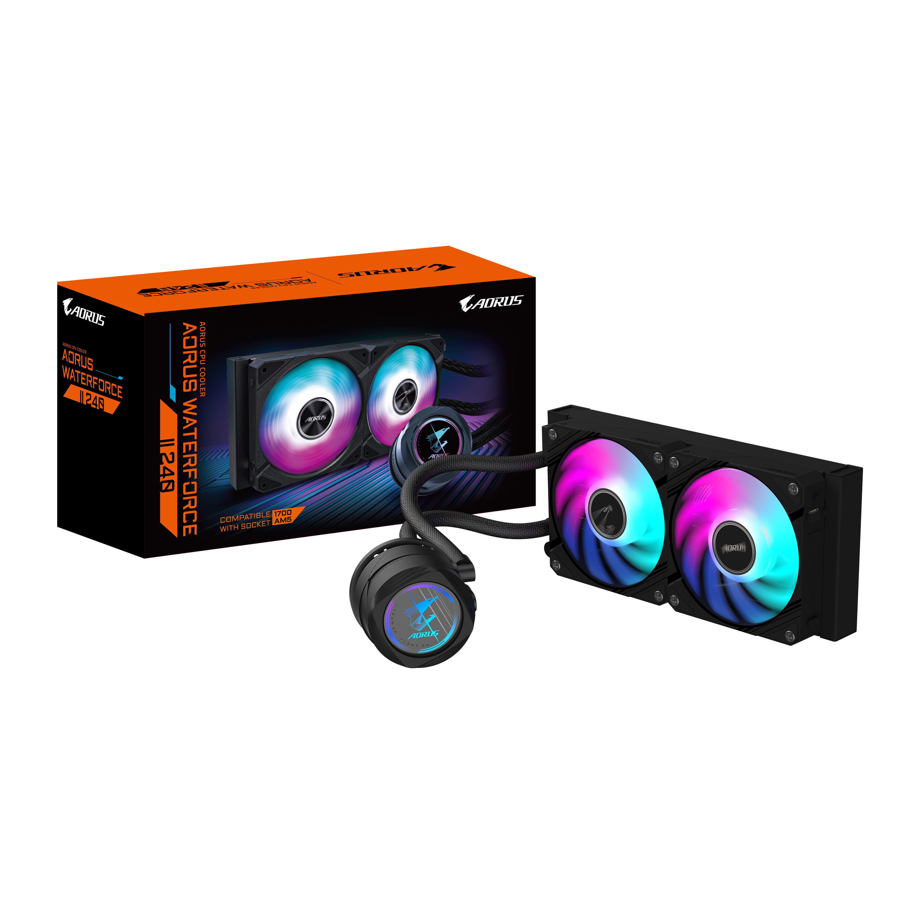 Gigabyte Aorus Waterforce Ii 240 Wasserkühlung Für Amd Und Intel Cpu, Rgb Fusion Licht