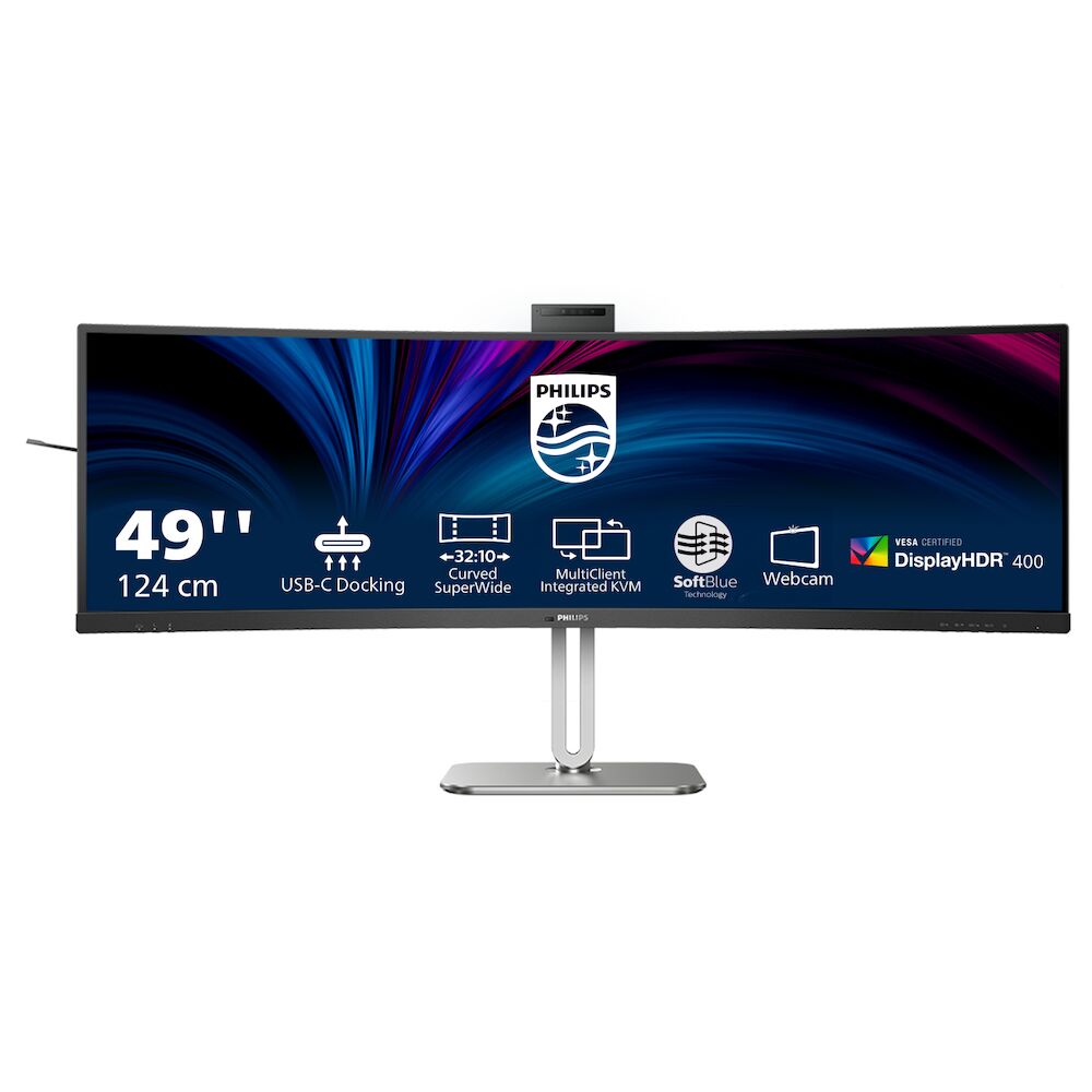 Philips 49B2u6903ch 48.8 Zoll Dqhd Curved Va Led 32:9 100 Hz Office Monitor Größe 49 Schwarz - Image 4