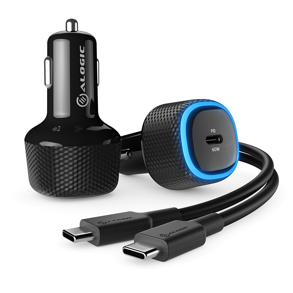ALOGIC Schnelles USB-C-Autoladegerät – 60-W-Stromversorgung schwarz CRC60