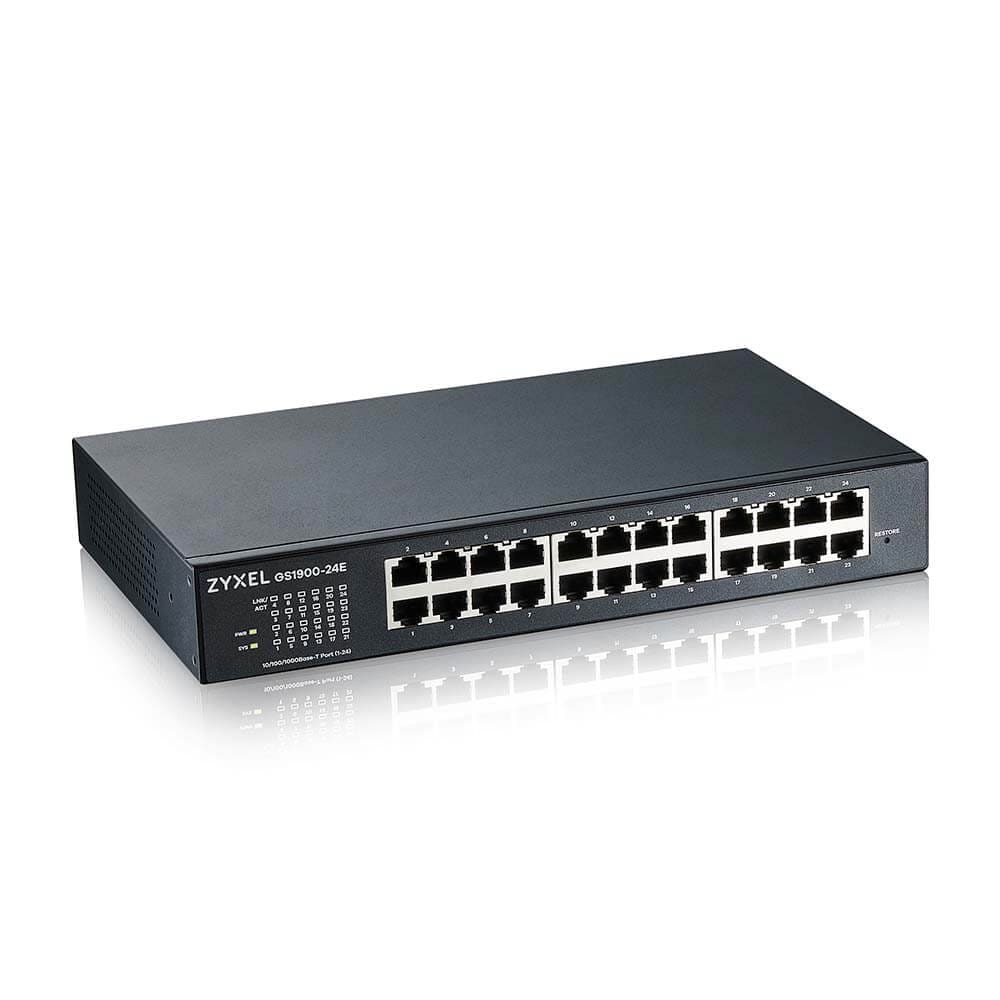 ZyXEL GS1900-24E V3 24-Port GbE L2 Smart Managed Switch lüfterlos GS1900-24E-EU0103F