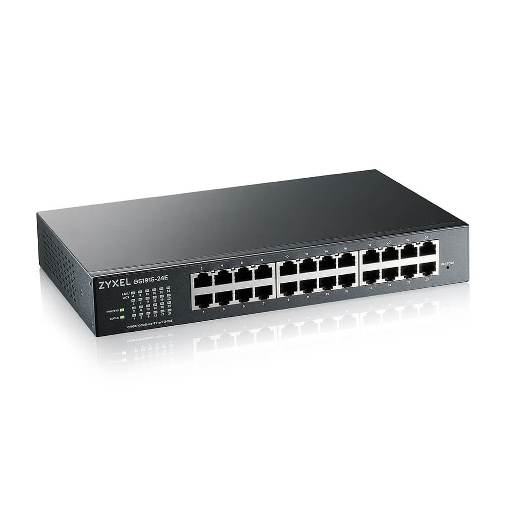 Zyxel Gs1915-24E 24-Port Gbe Smart Switch, Nebulaflex, Rackmount, Lüfterlos Schwarz Gs1915-24E-Eu0101f - Bild 9