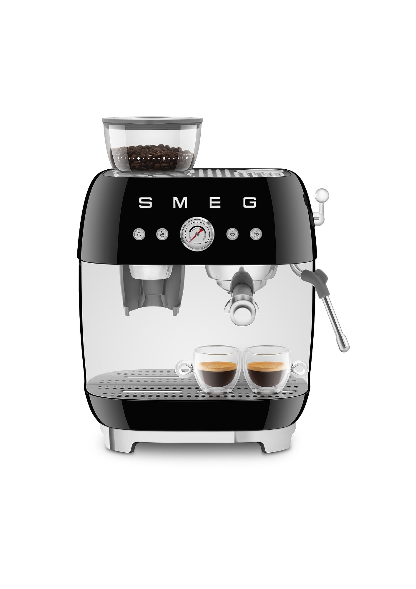 Smeg Schwarz Siebträgermaschine Egf03bleu (Schwarz) - Bild 3