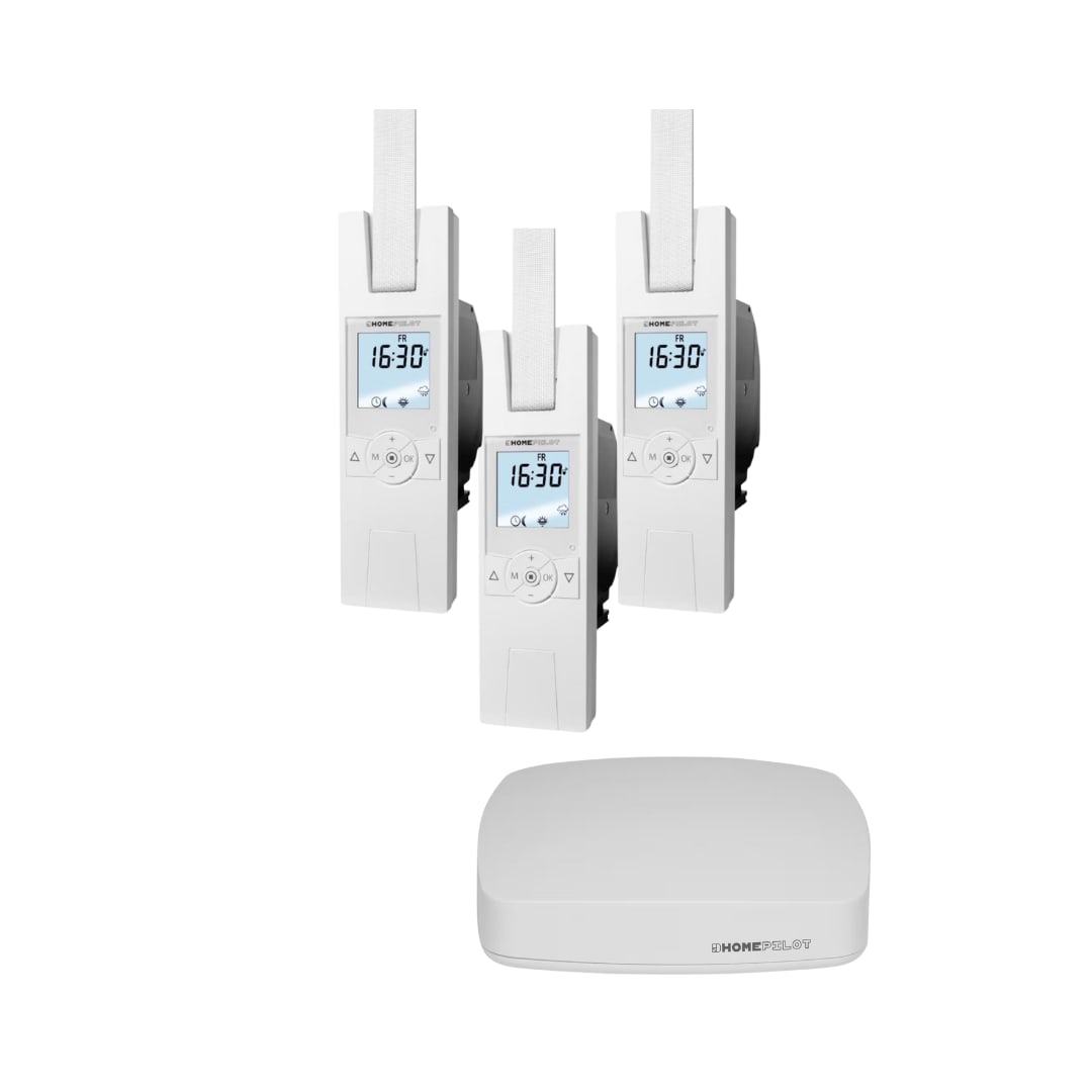 Homepilot Starter Set Smarte Beschattung • 3 Gurtwickler RolloTron Premium smart