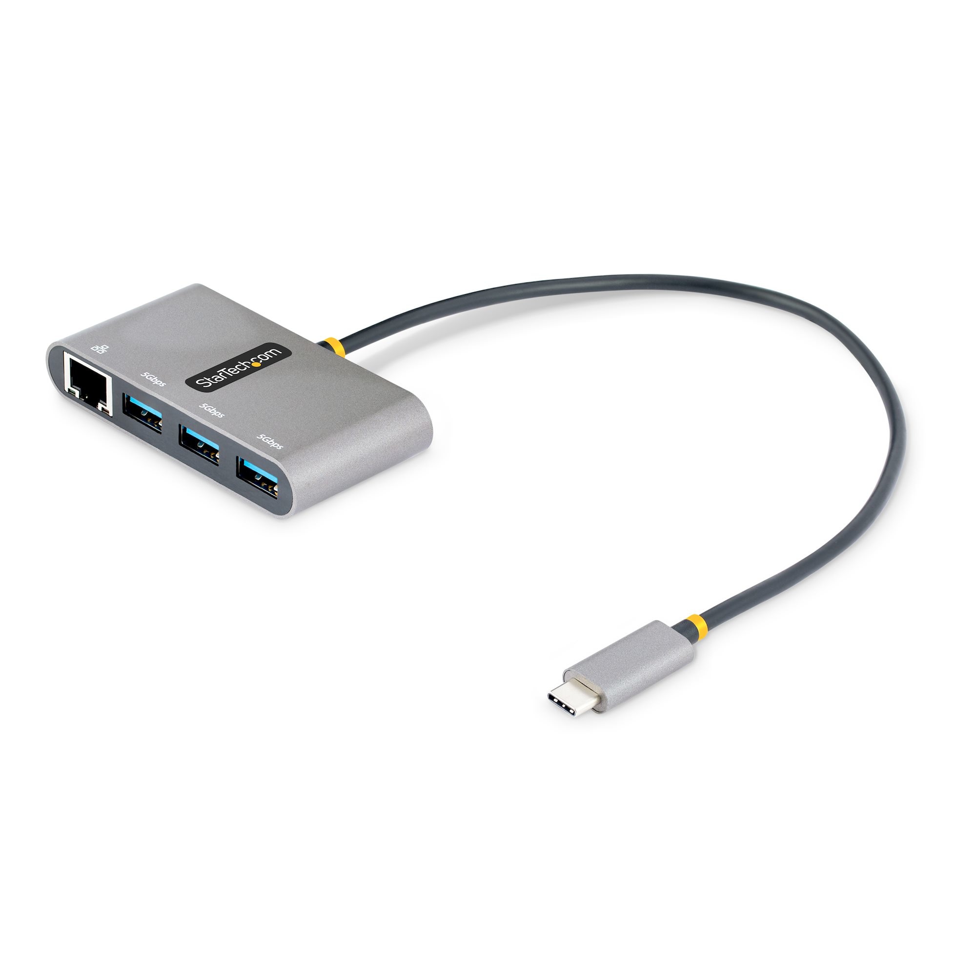 StarTech.com 3-Port USB-C Hub 3x USB-A USB 3.0 5 Gbit/s, Gigabit Ethernet