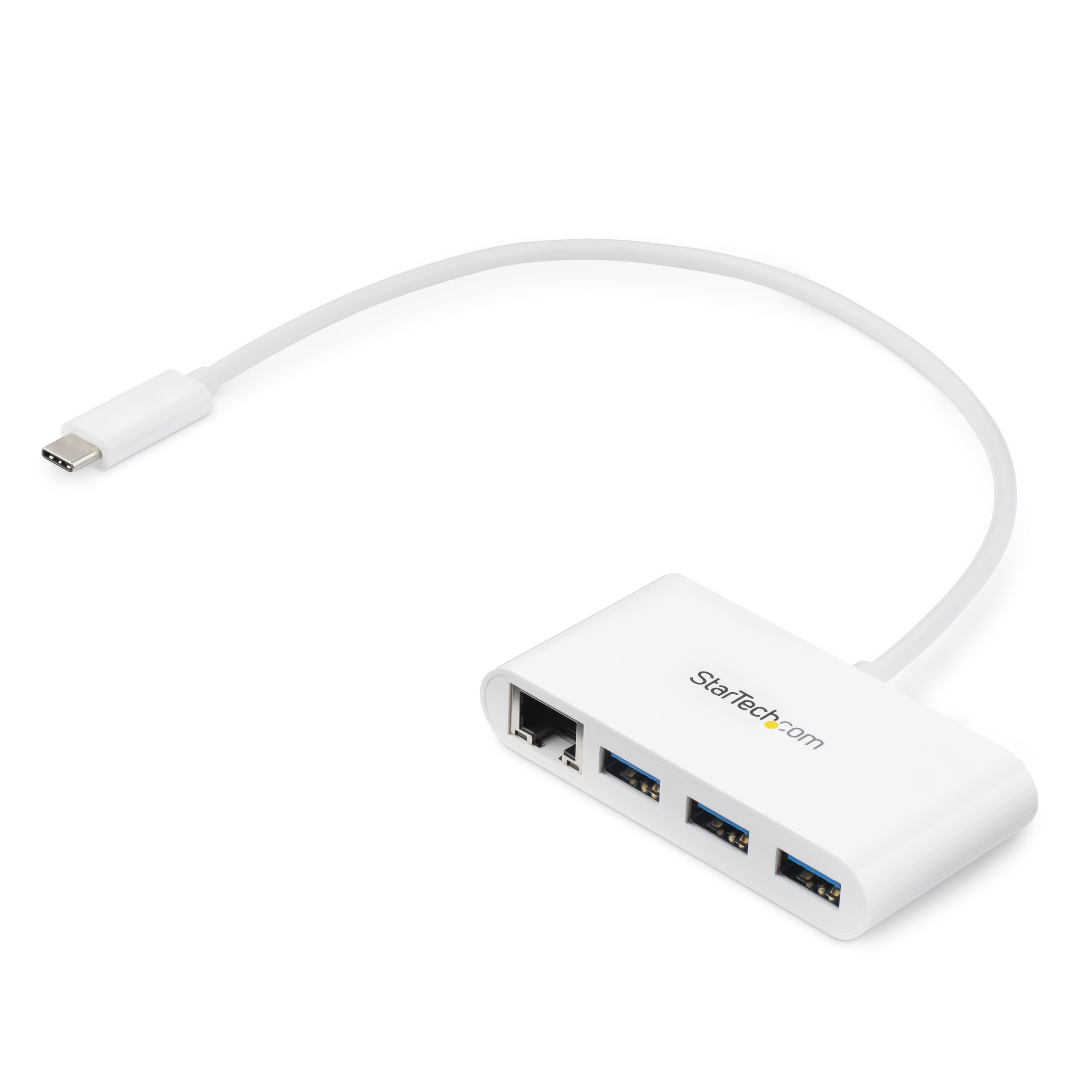 StarTech.com 3-Port USB 3.0 Hub 3x USB-A USB 3.2 Gen 1 (3.1 Gen 1), Gigabit Ethernet
