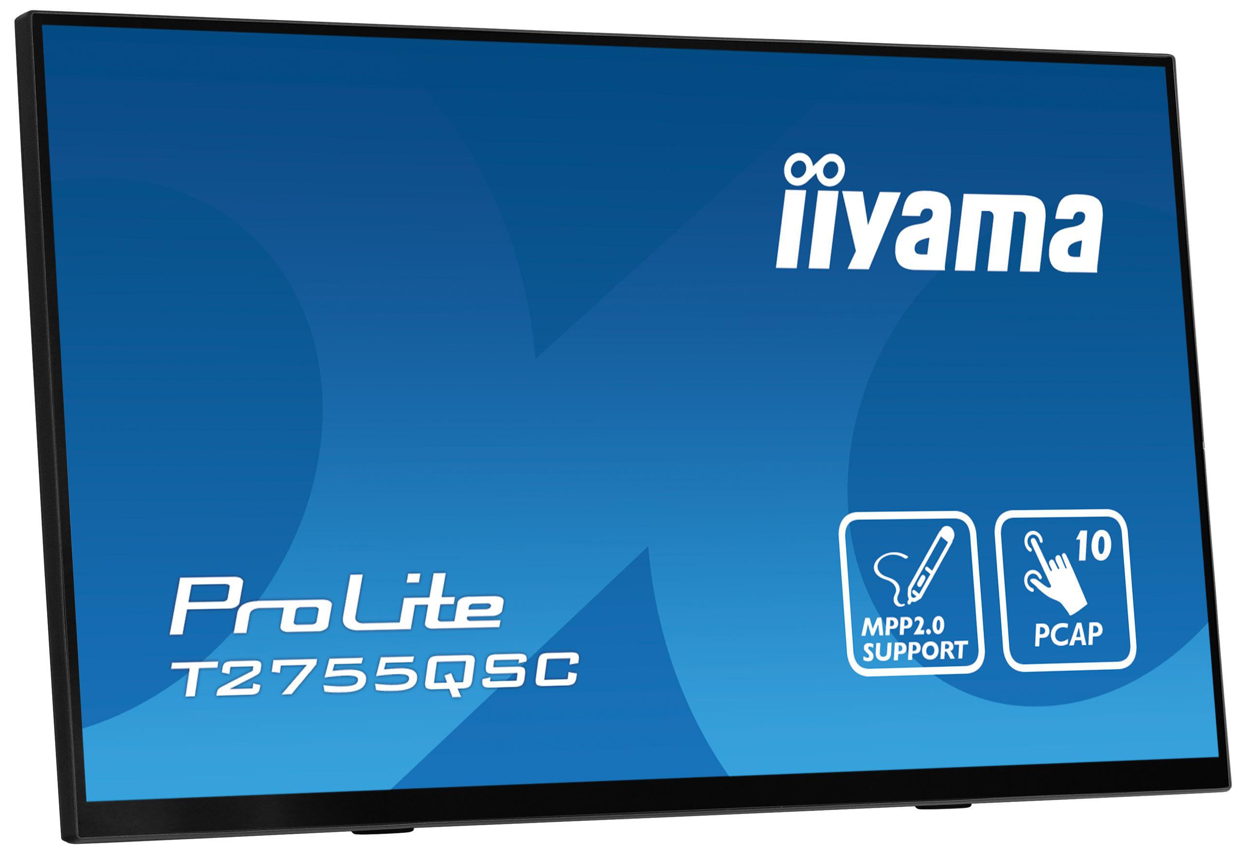 Iiyama Prolite T2755qsc-B1 Zoll Wqhd Ips Led 16:9 75 Hz Monitor Größe 27 Schwarz