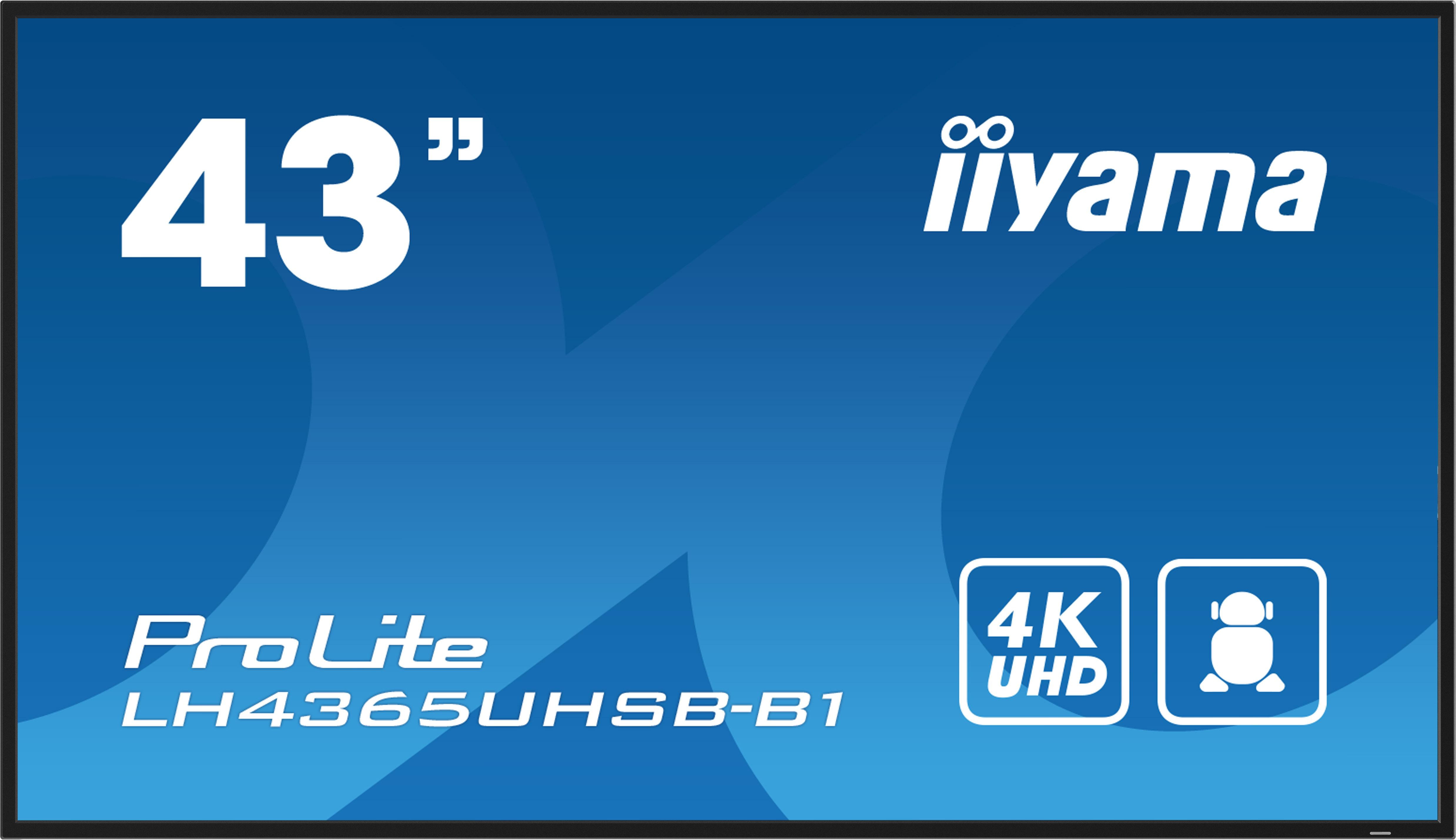 Iiyama Prolite 108Cm (43") 4K Uhd Signage Monitor Dp/Hdmi/Rj45 E Lh4365uhsb-B1 - Bild 6