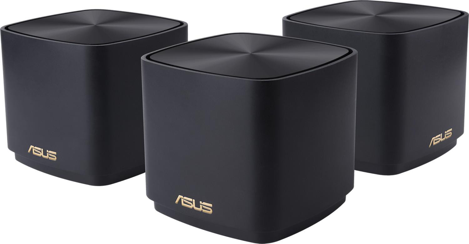 ASUS ZenWiFi XD4 Plus AX1800 3er Set Schwarz kombinierbarer Router Home Mesh WiFi 6 System