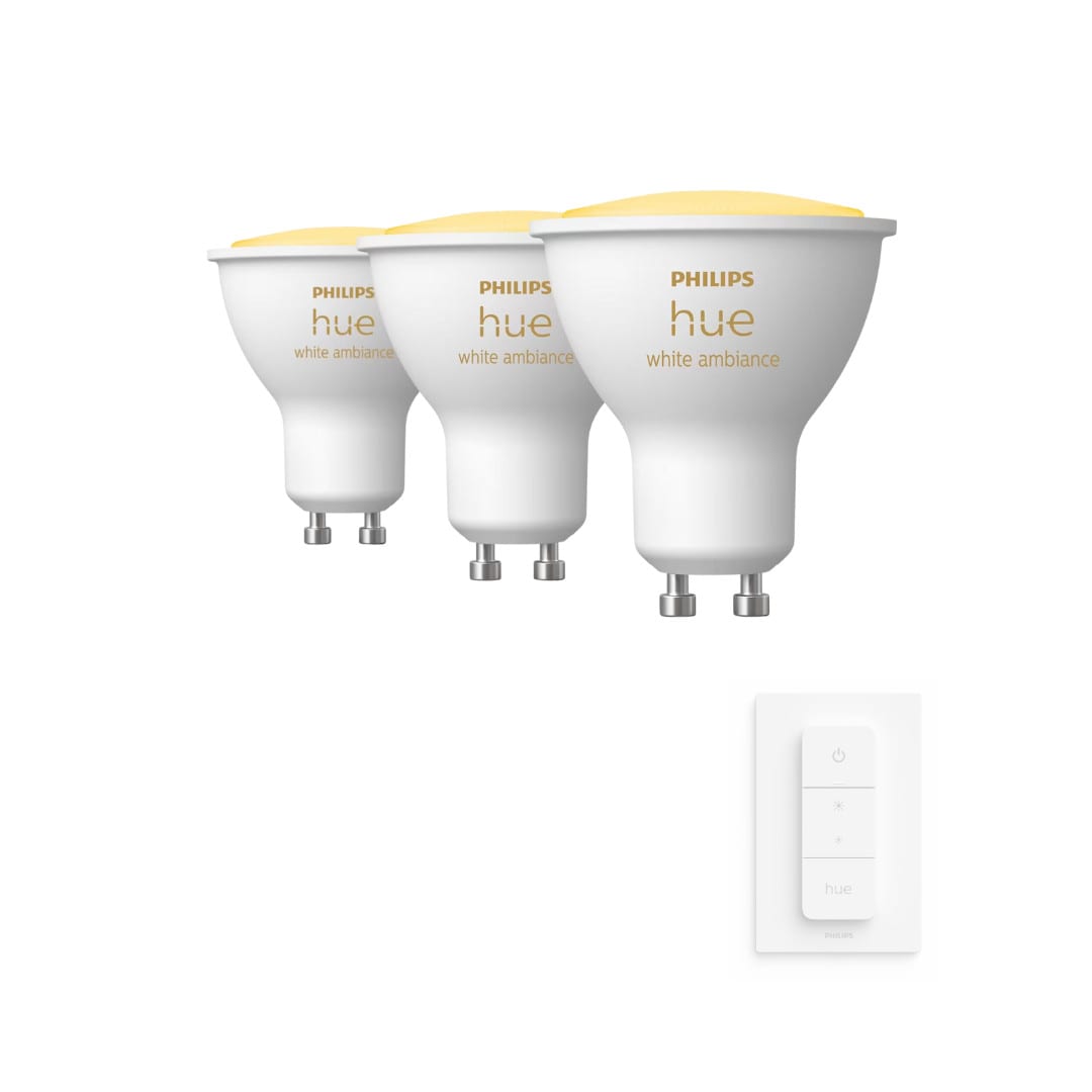 Philips Hue White Ambiance Gu10 350Lm • 3Er Pack Mit Dimmschalter G Kv01-1L0+Kv01-1Ke - Image 14