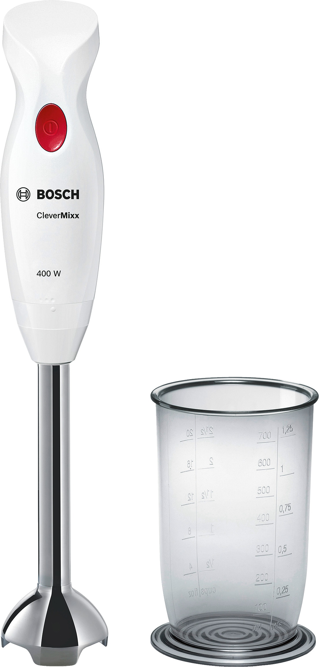 Bosch MSM 24100 Edelstahl Stabmixer Handmixer Mixer 400 W  Mixbecher CleverMixx - Image 2