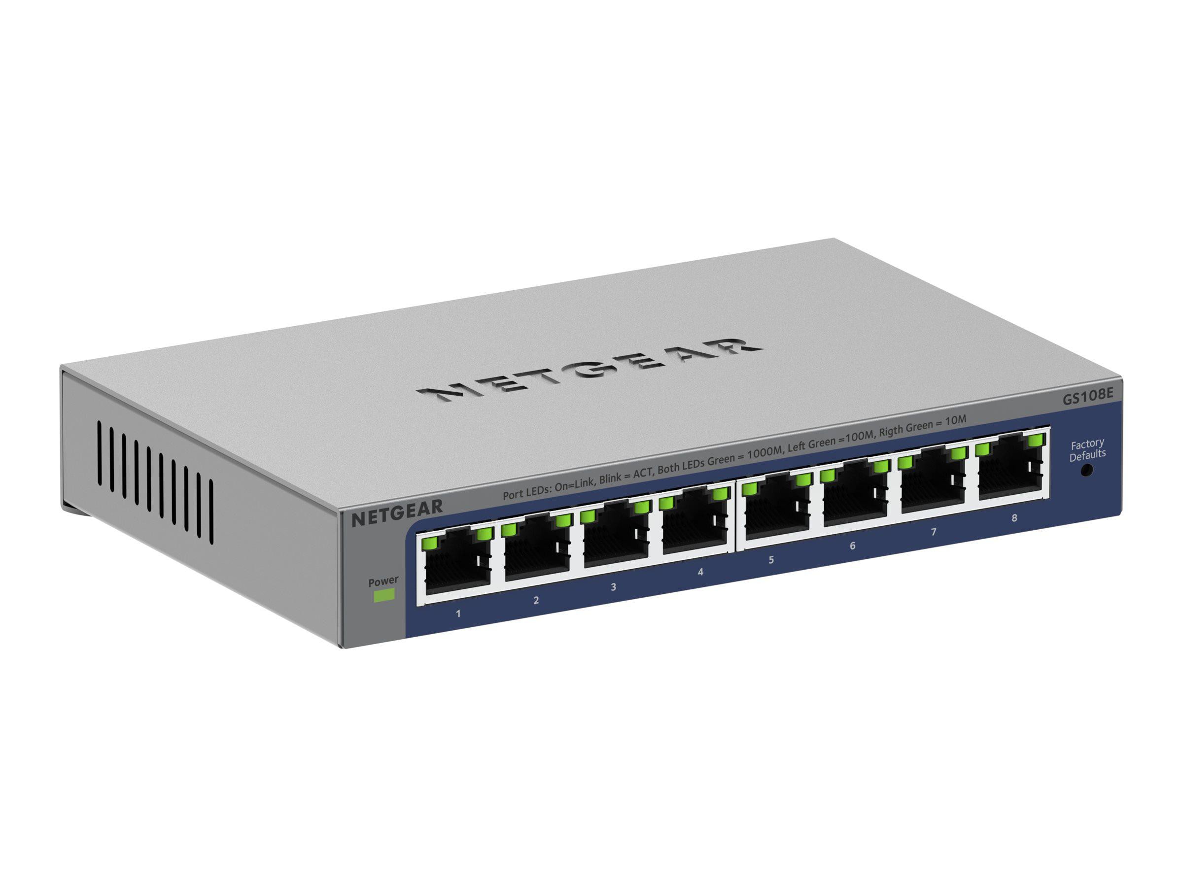 Netgear Netzwerk-Switch - Gs108e - 8 Ports - Qos - Bandbreitenkontrolle 606449169959 - Image 2