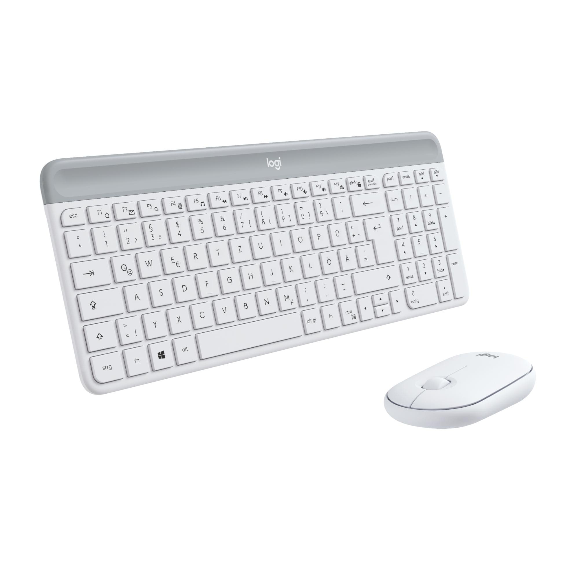 Logitech MK470 Kabellose Maus-Tastaturkombination Weiß 920-009189
