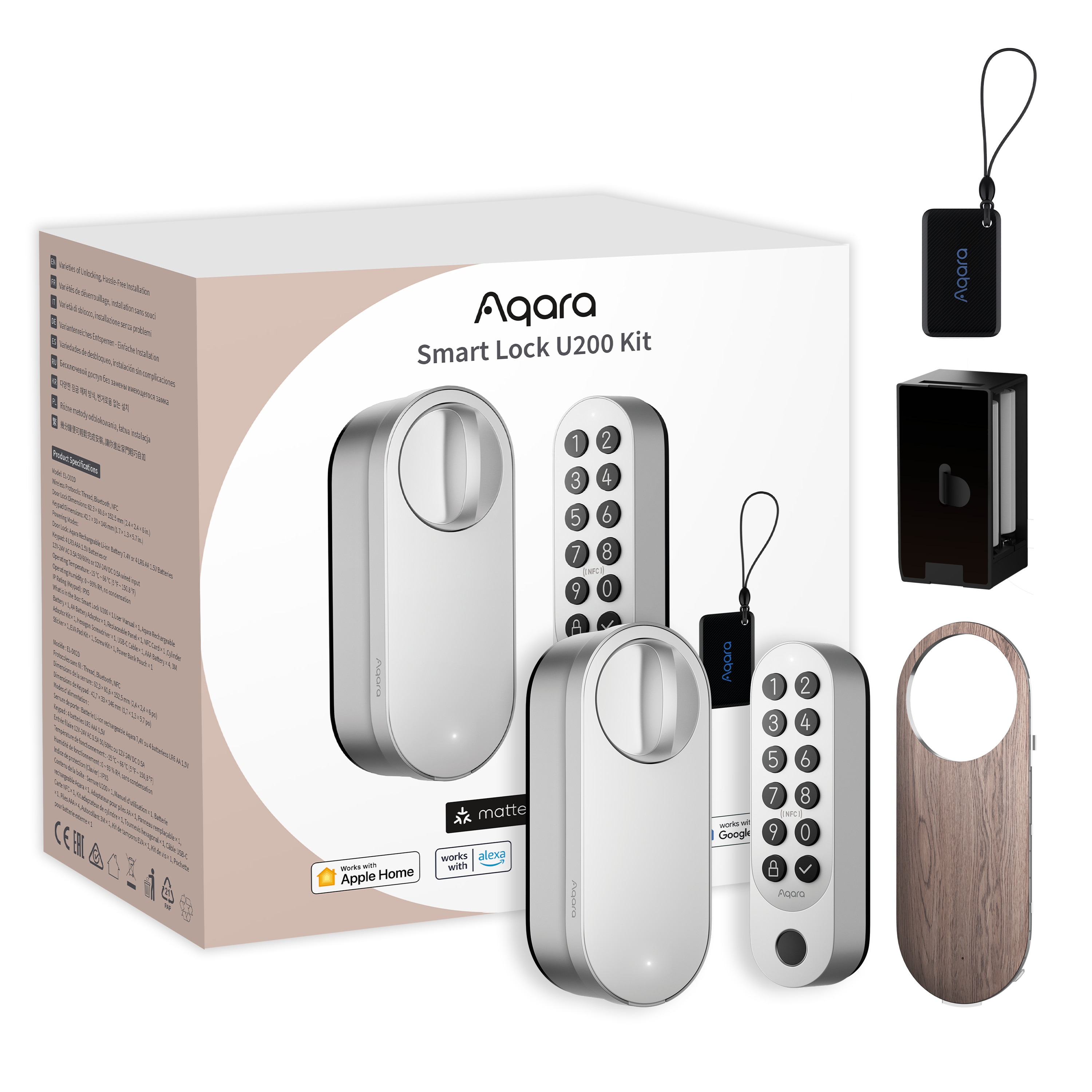 Aqara Türschloss Smart Lock U200 Bluetooth Öffnung Mit Fingerabdruck, Nfc, App, Pin-Code Und Schlüssel Kompatibel Mit Matter Homekit Und Google Home - Image 5