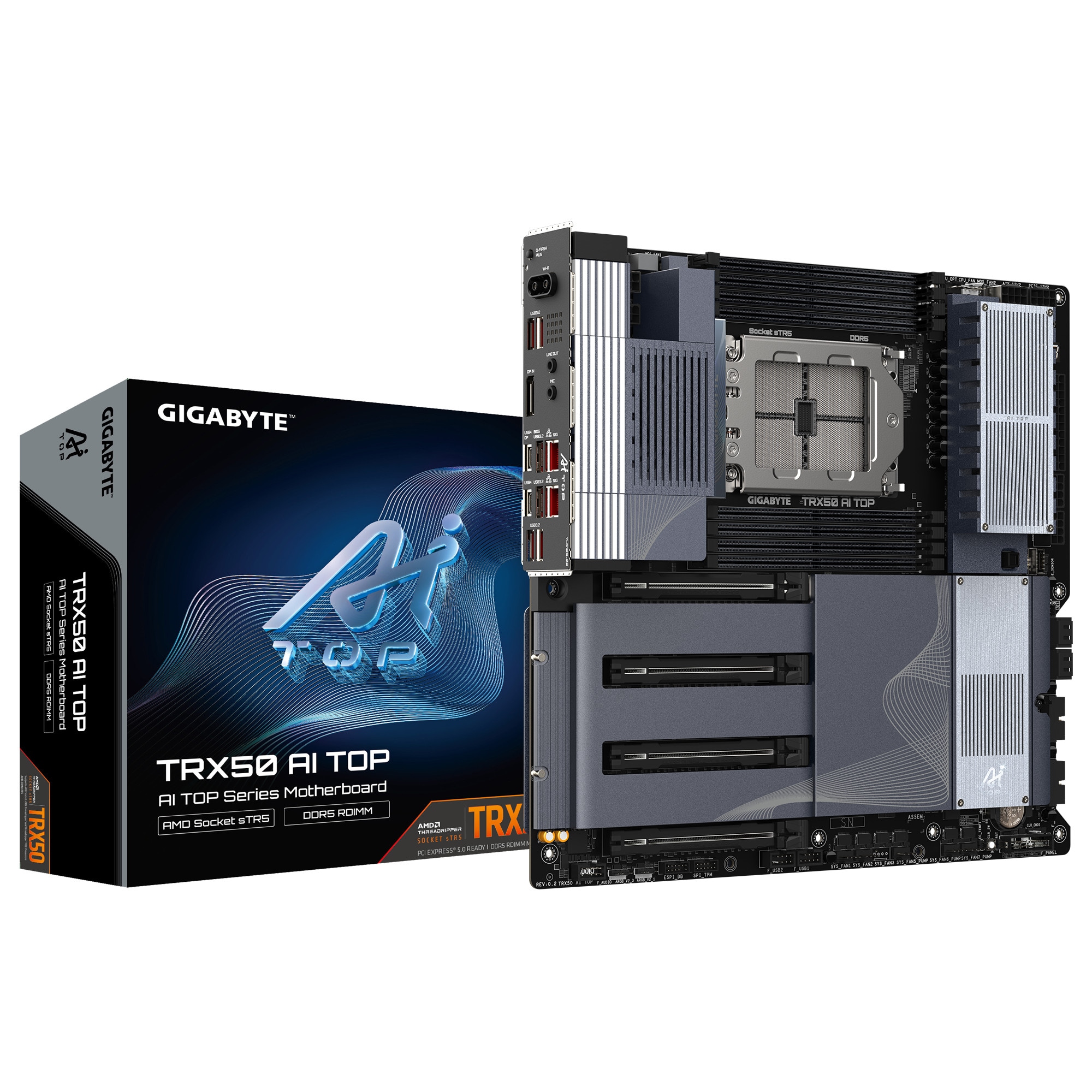 Gigabyte Trx50 Ai Top E-Atx Mainboard Sockel Str5 Größe 16 - Bild 3