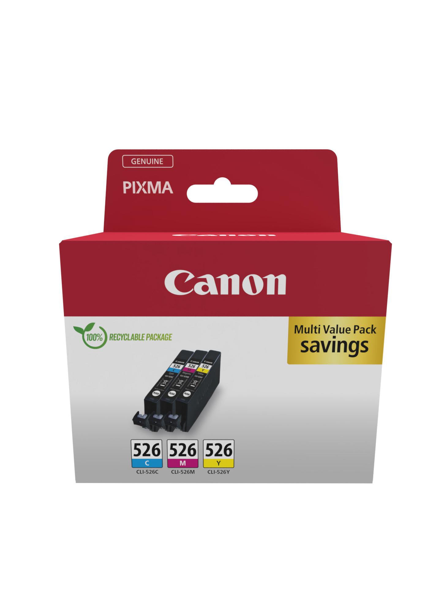 Canon CLI-526 Original Druckerpatronen Multipack Gelb Cyan Magenta 4541B018