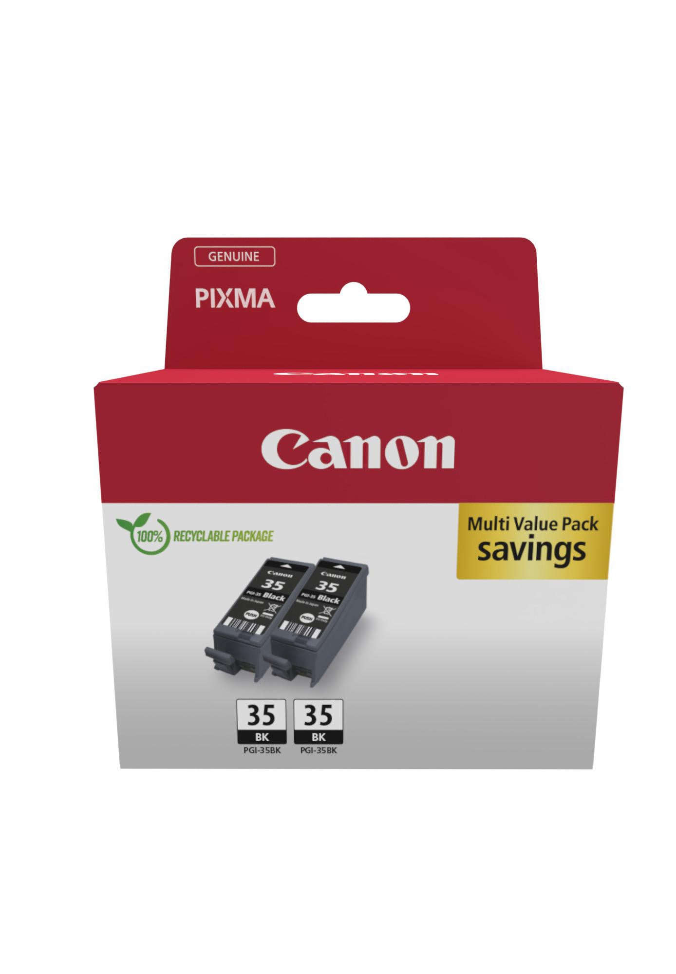 Canon PGI-35 Druckerpatrone pigmentiertes Schwarz 1509B029 (2 Stück)