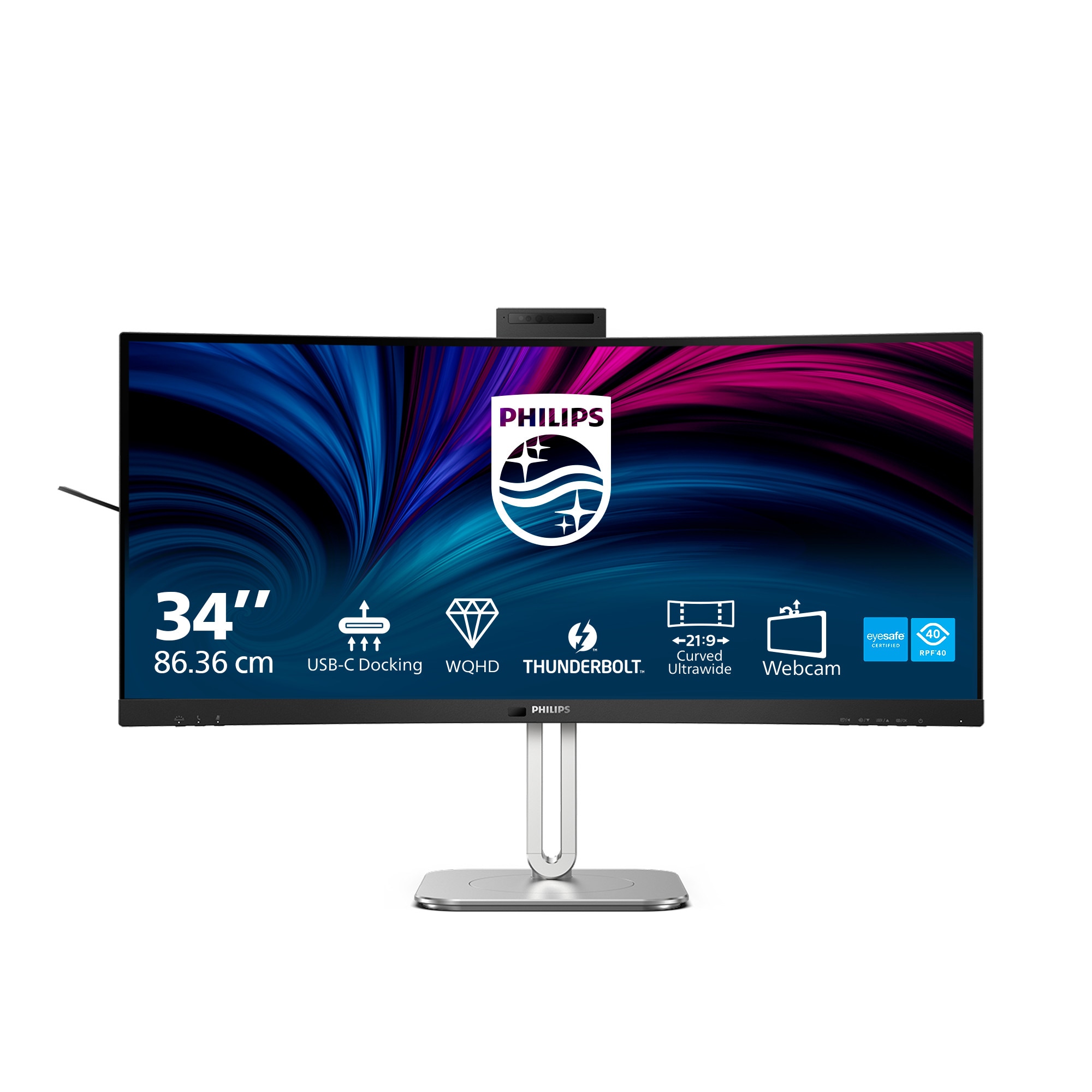 Image of 34" Philips 6000 Series 34B2U6603CH - 3440x1440 (UWQHD) - 120Hz - VA - 100W USB-C - KVM switch