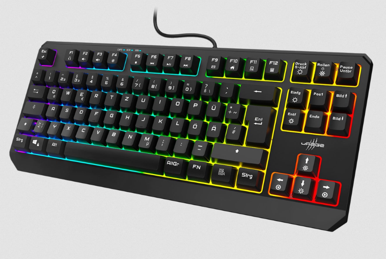 uRage 00217818 Gaming-Keyboard Exodus 220 TKL, Schwarz, QWERTZ DE