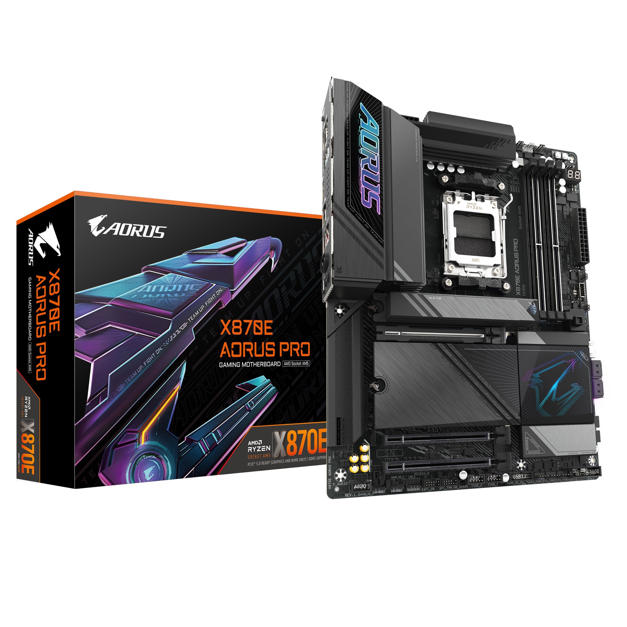 Joom Gigabyte Schwarz X870e Aorus Pro Motherboard Am5 Ddr5 8000 Mhz Black - Bild 3