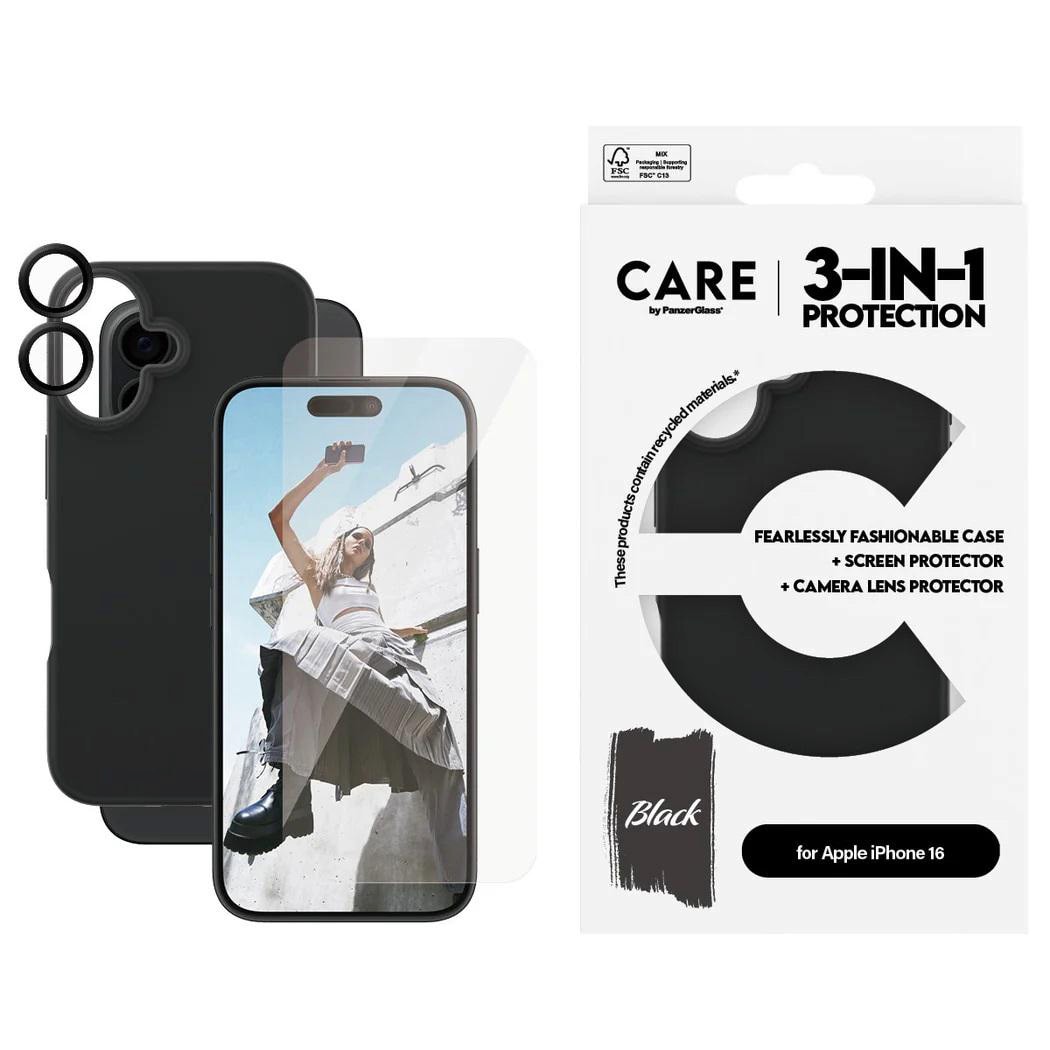 Panzerglass Care By Panzerglass® Fashion 3-In-1 Set Iphone Größe 16 Transparent