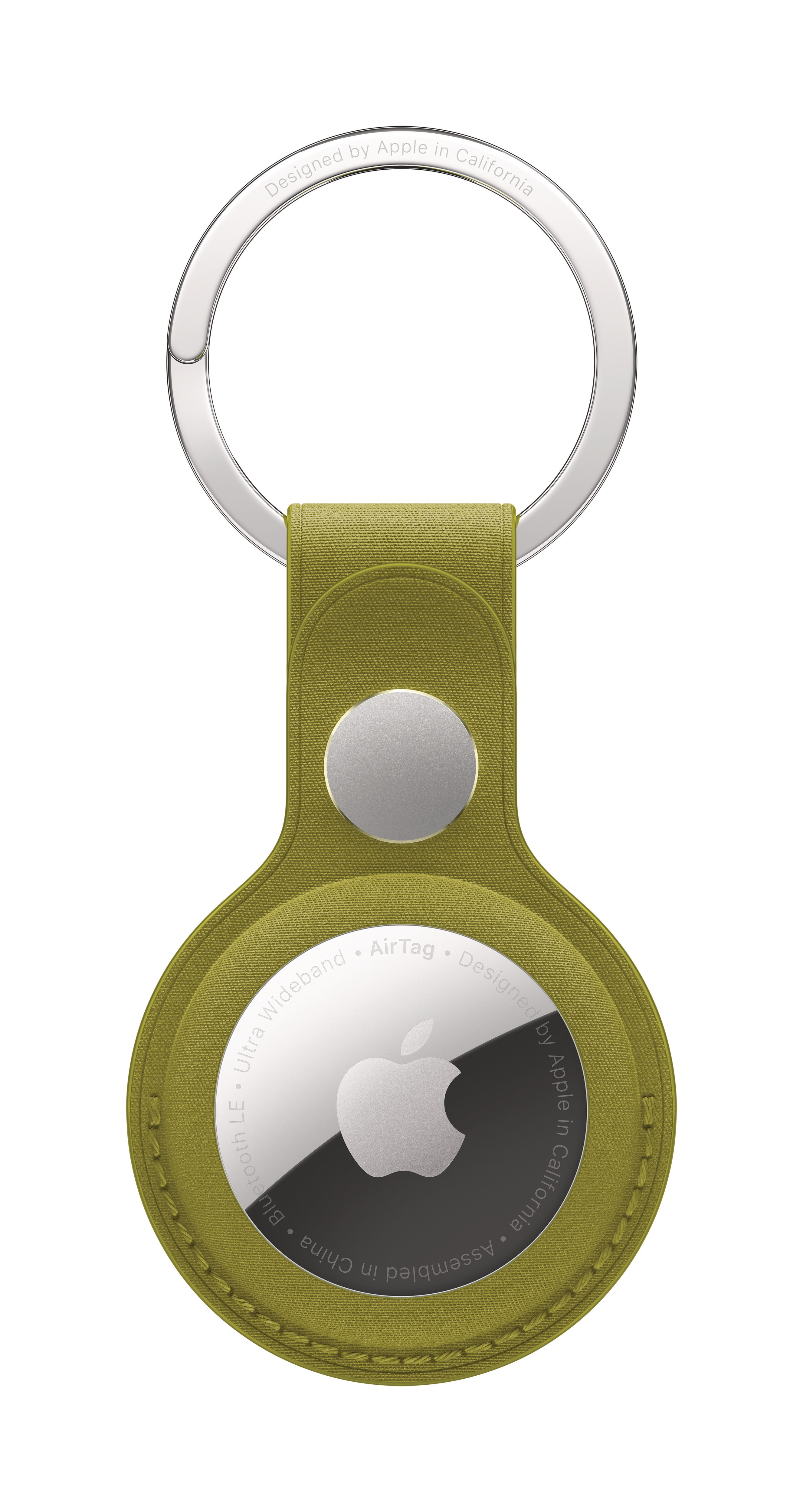 Apple AirTag FineWoven Key Ring Chartreuse