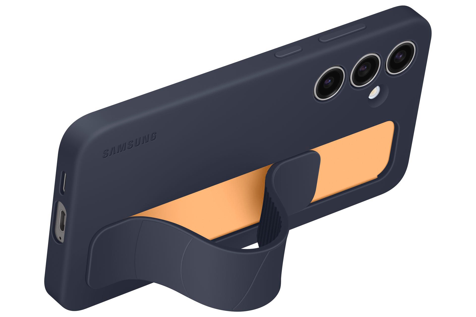 Original Standing Grip Backcover für das Samsung Galaxy S24 FE - Black & Blue - Bild 2