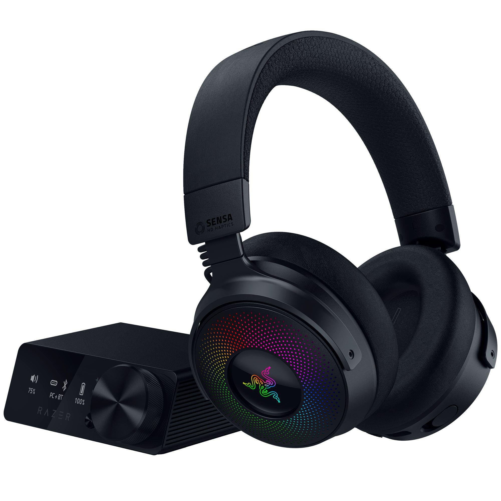 Razer Kraken V4 Pro Kabelloses Gaming-Headset mit OLED Control Hub, Sensa HD-Haptik und THX Spatial Audio - Image 4