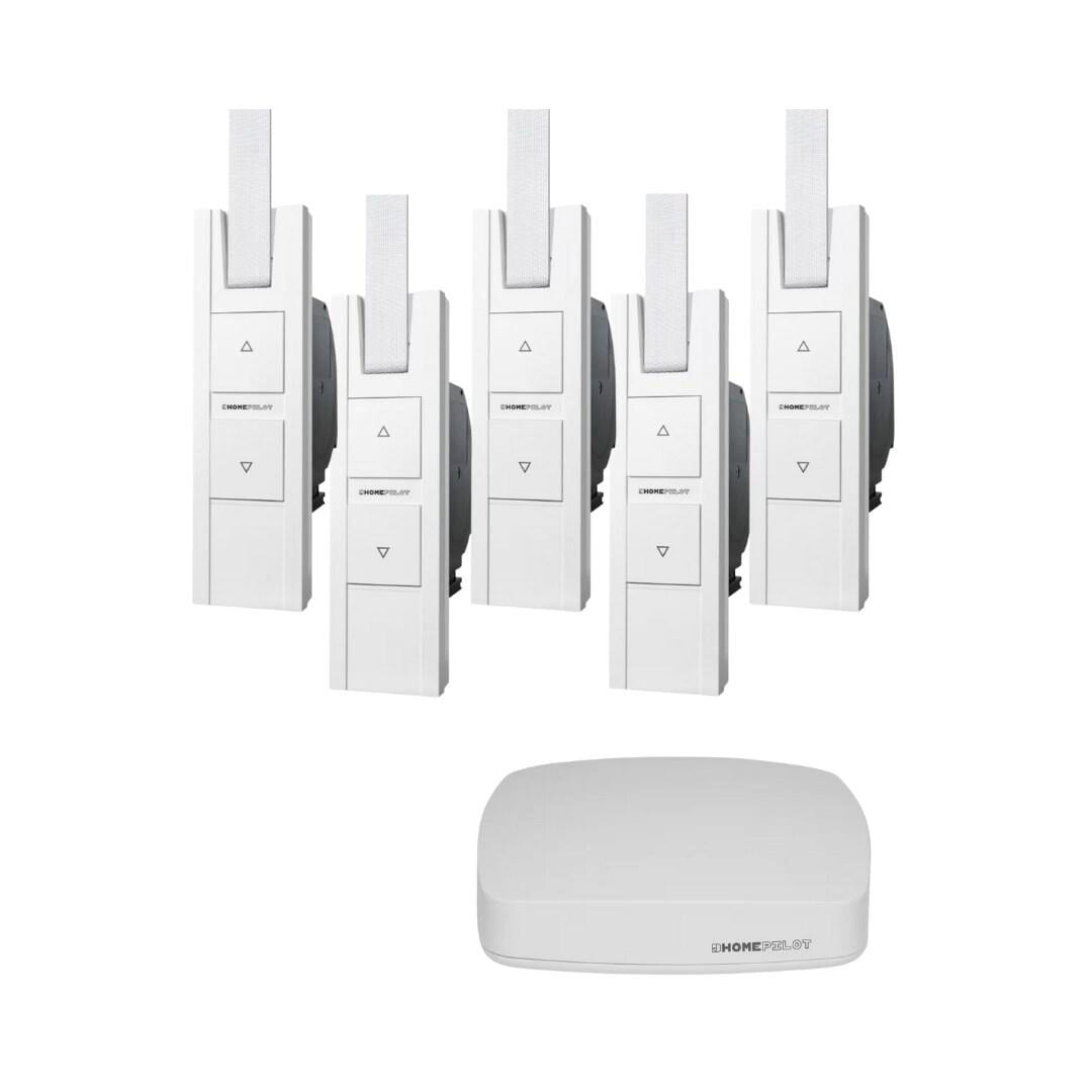 Homepilot Starter Set Smarte Beschattung • 5 Gurtwickler RolloTron Pure smart