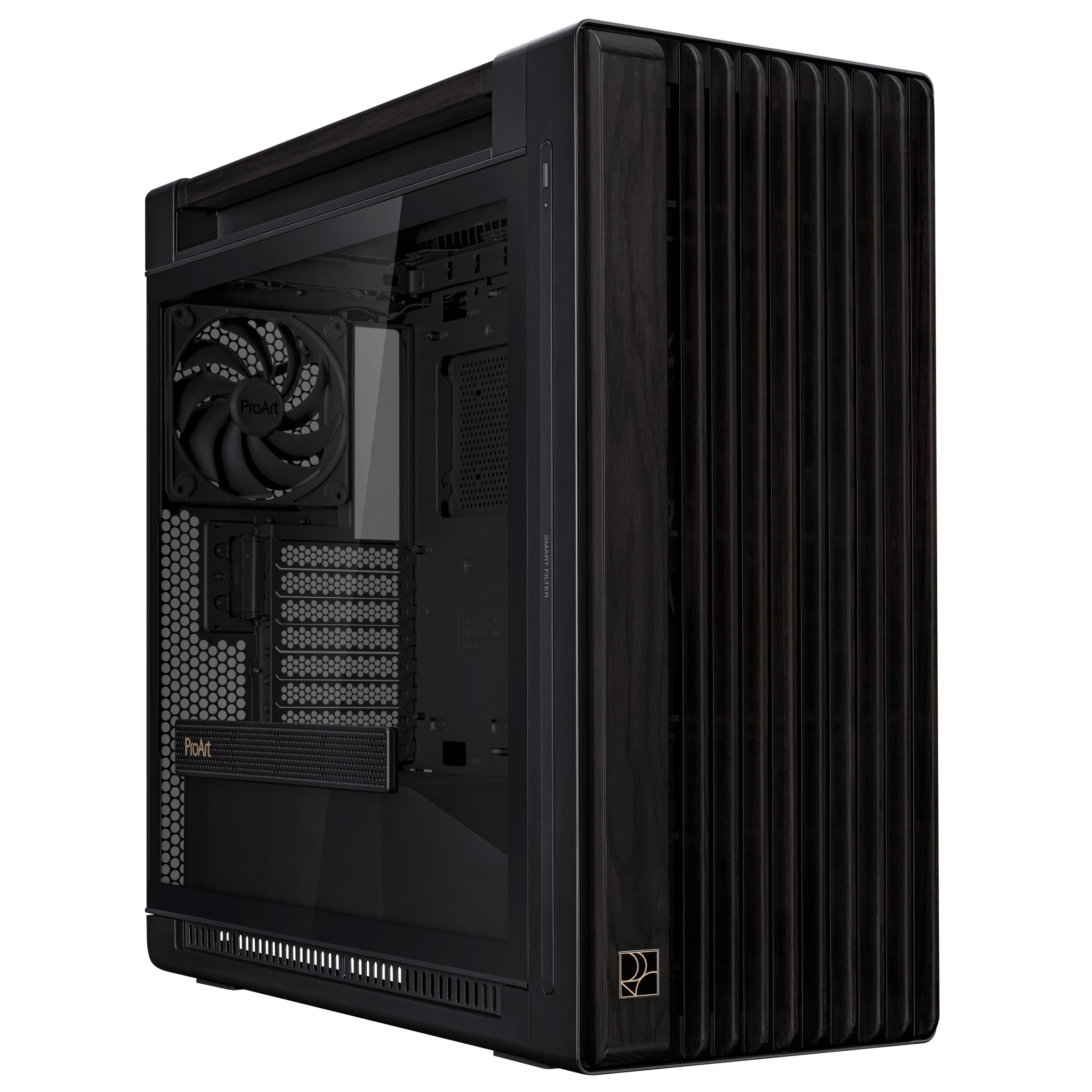 ASUS ProArt PA602 Wood Edition (ATX, DTX, E-ATX, mATX, Mini-DTX, Mini-ITX), PC Gehäuse, Schwarz - Image 3