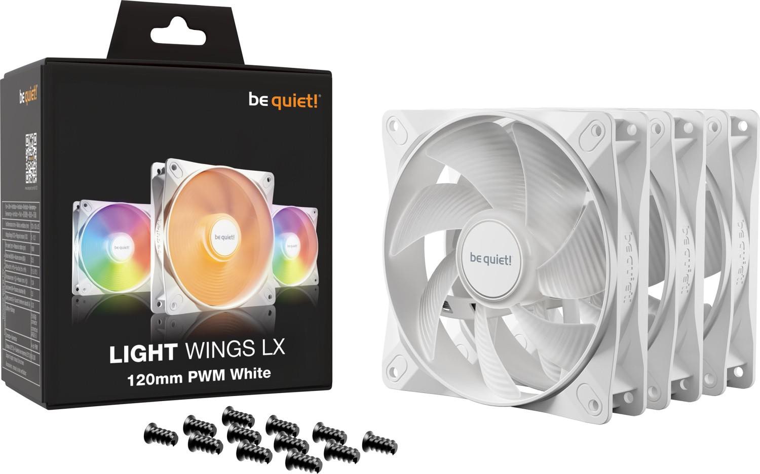 Be Quiet! Light Wings Lx Pwm Lüfter 120Mm 3Er Pack Größe 3 Weiß